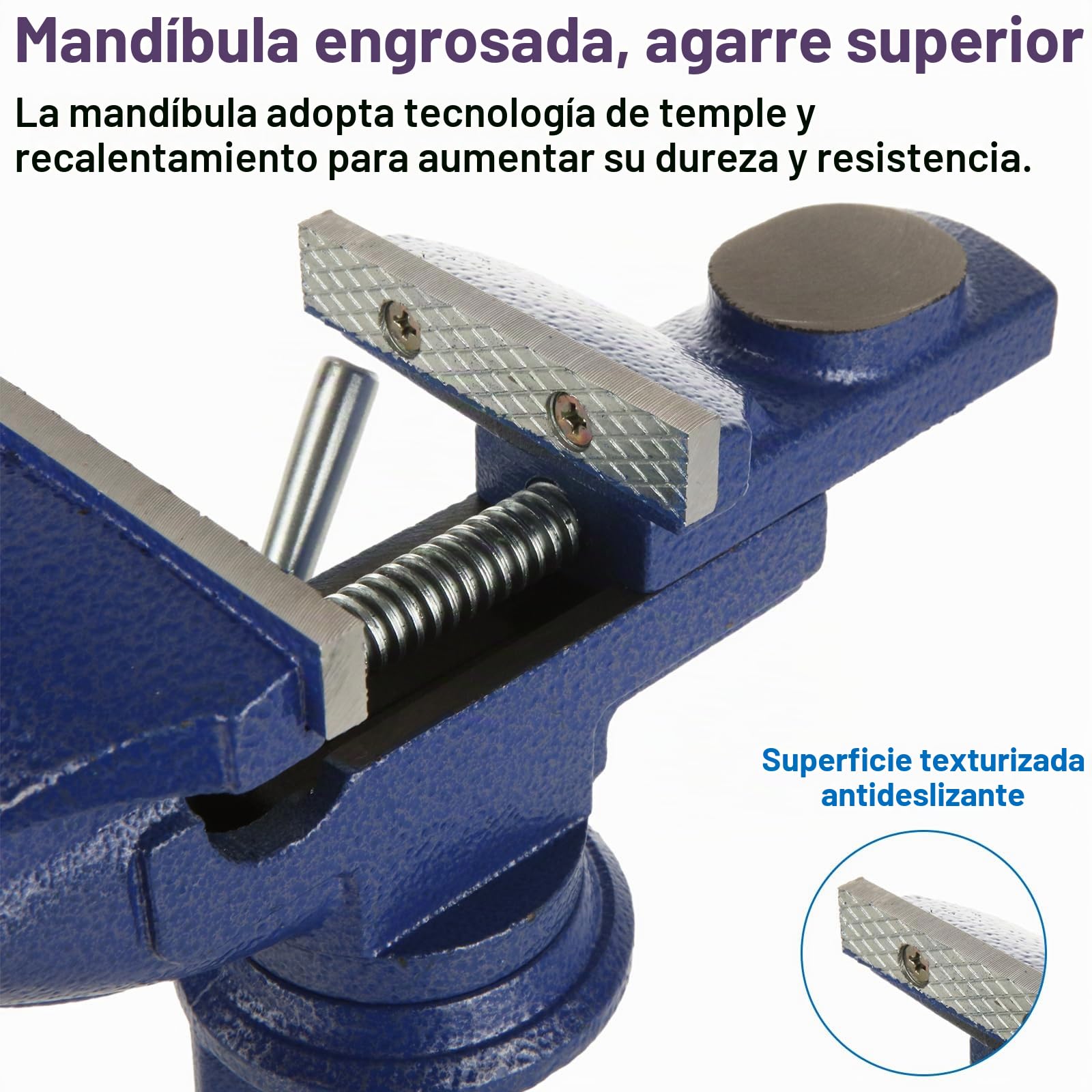 Tornillo de banco de 70 mm, pequeño, giratorio, con 4 almohadillas de goma y guantes, mini tornillo de banco para banco de trabajo, trabajos pequeños, arte, fabricación de joyas
