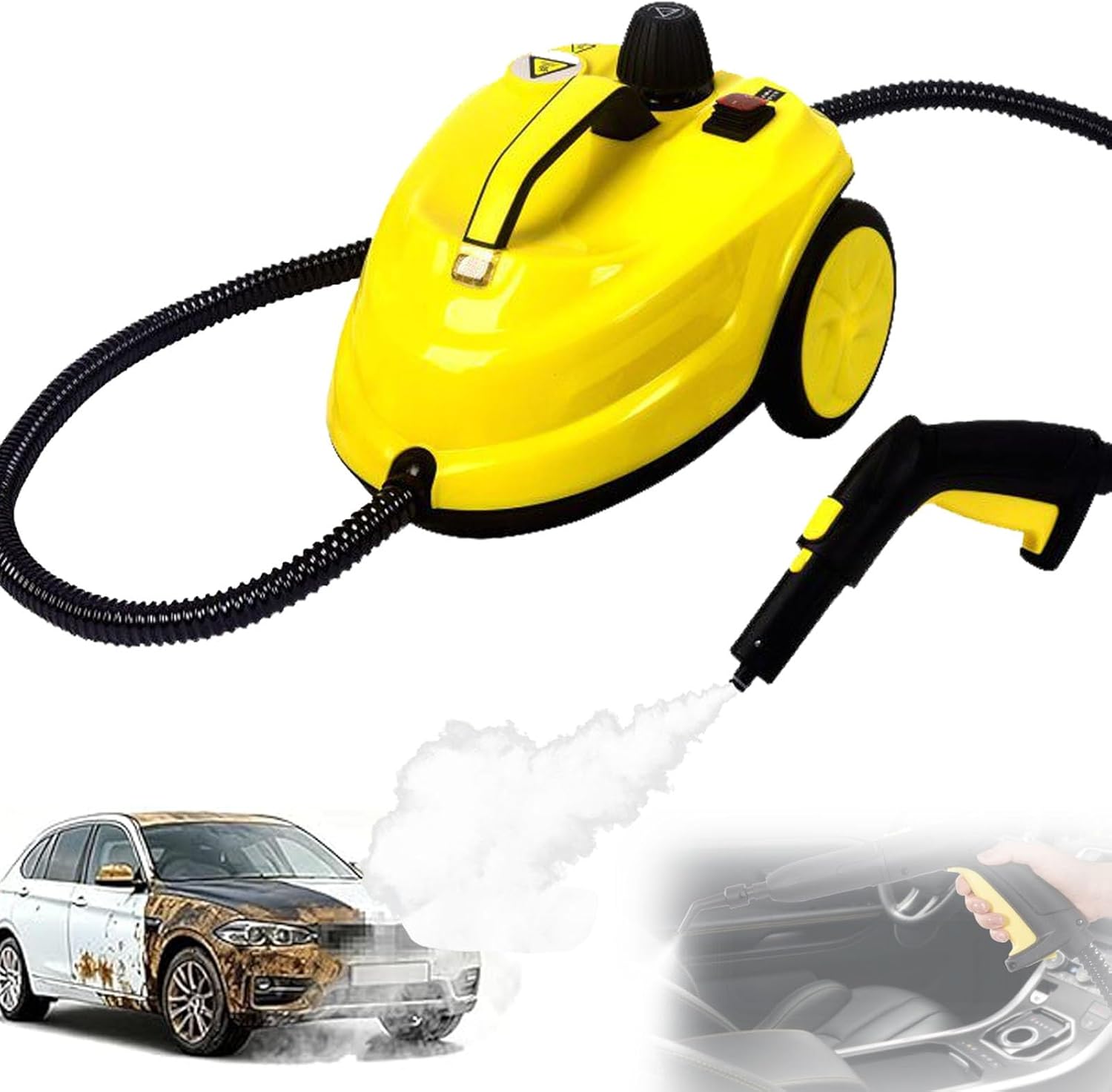 2000W Multi-Purpose High Temp Steam Washe with Accessories, 2L High Pressure Steam Cleaner - Continuous Steam Output, forfor Tile, Grout, Floors, Ovens & Upholstery