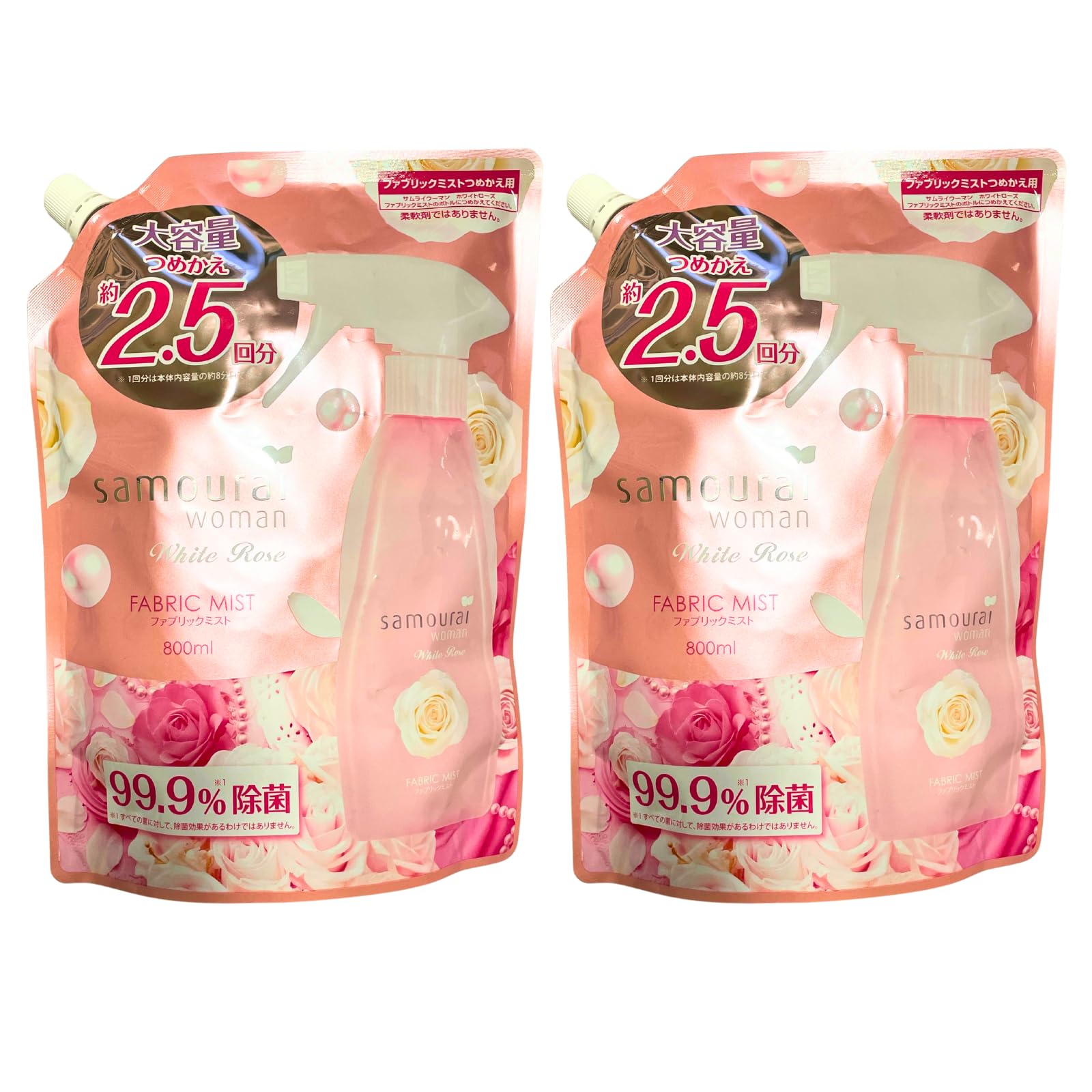 本体×2本・800ml×6袋【サムライウーマン】ファブリックミストホワイトローズ Amazon.co.jp: samourai woman サムライウーマン ホワイトローズ