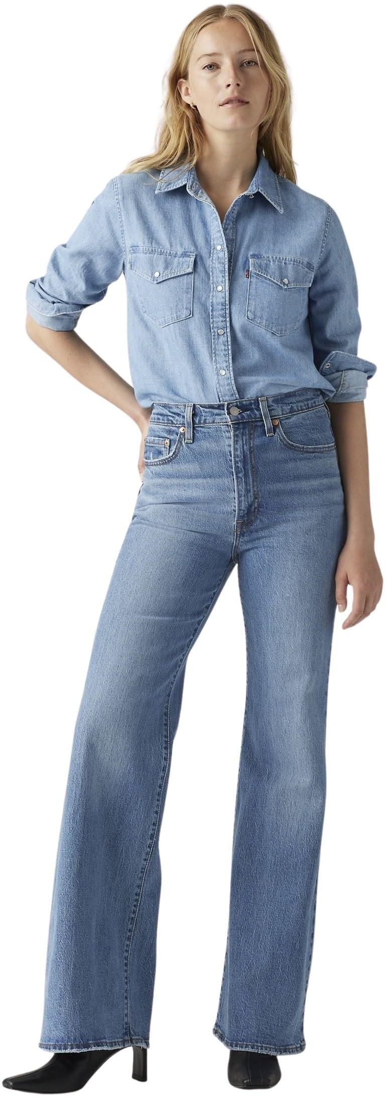 Levi's Kobieta Nowe dżinsy dzwony o fasonie Ribcage