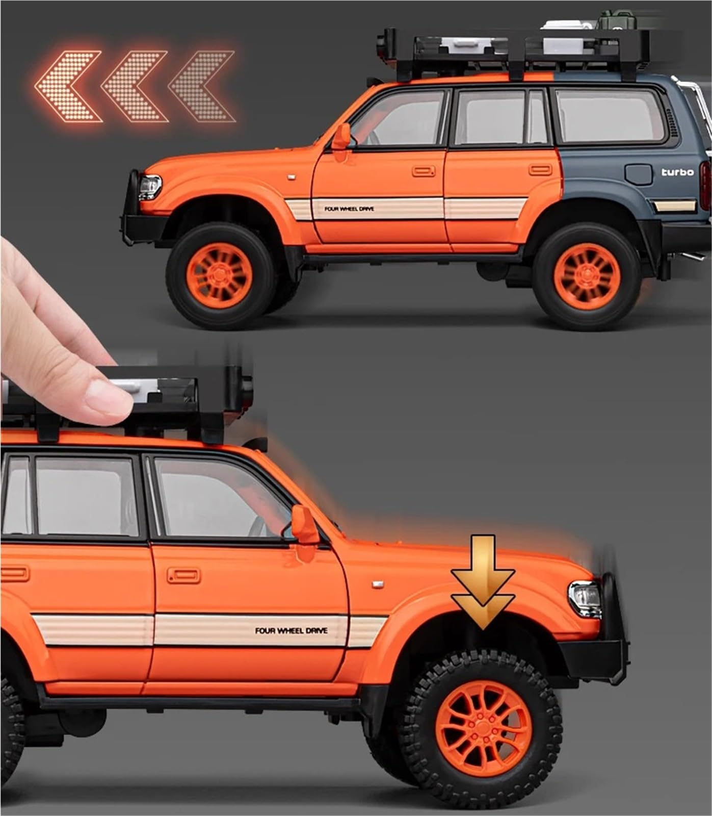 Toyota Land Cruiser LC80 1/24 Miniature Voiture Collection Neuve Alloy Model