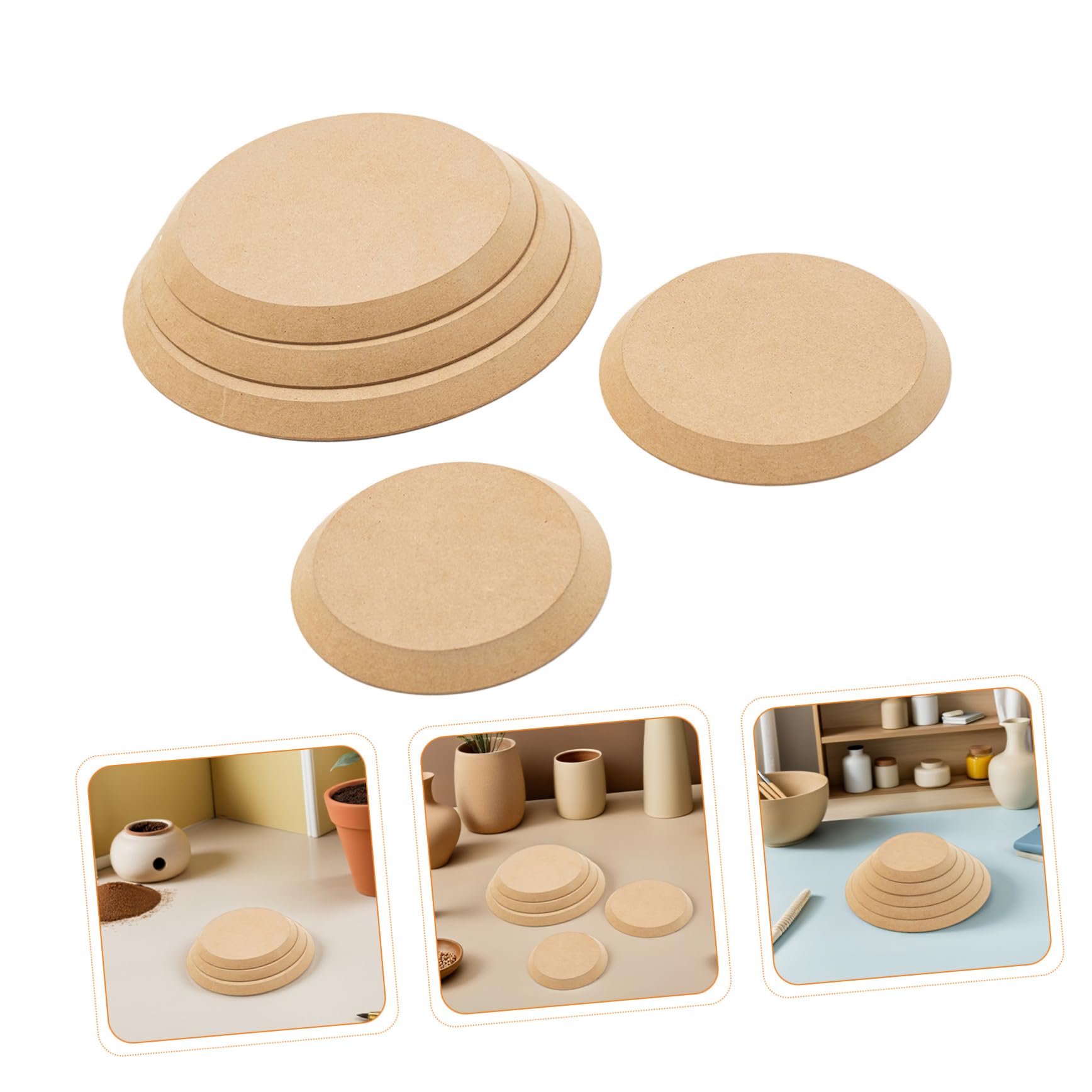 LIFKOME 5 Piezas Moldes De Arcilla De De Madera Molde De Madera Para Arcilla Khaki