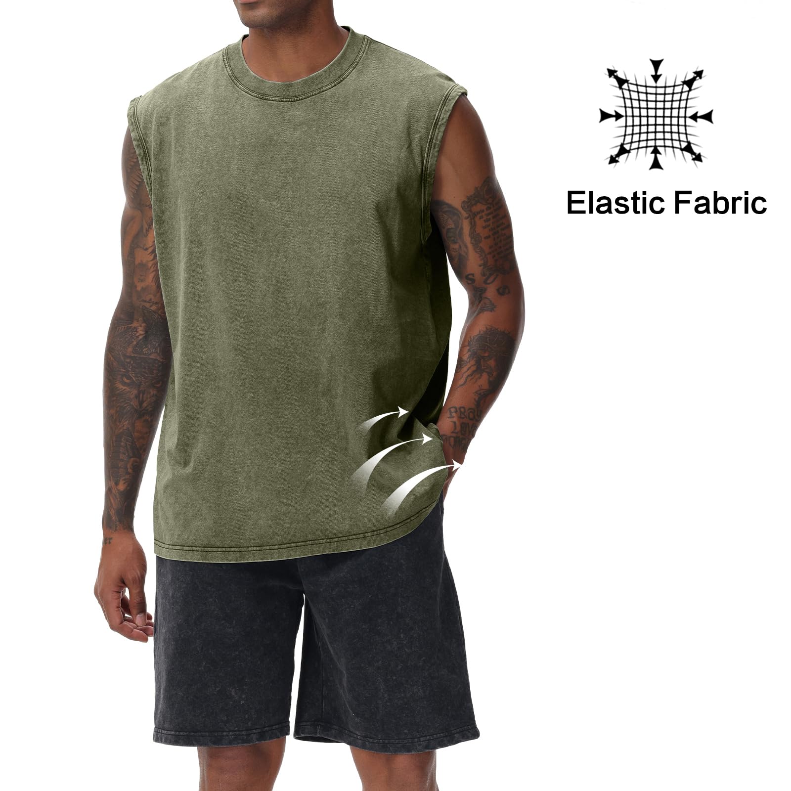 Camiseta sin mangas de verano para hombre, sin mangas, sin mangas, para entrenamiento, gimnasio, algodón
