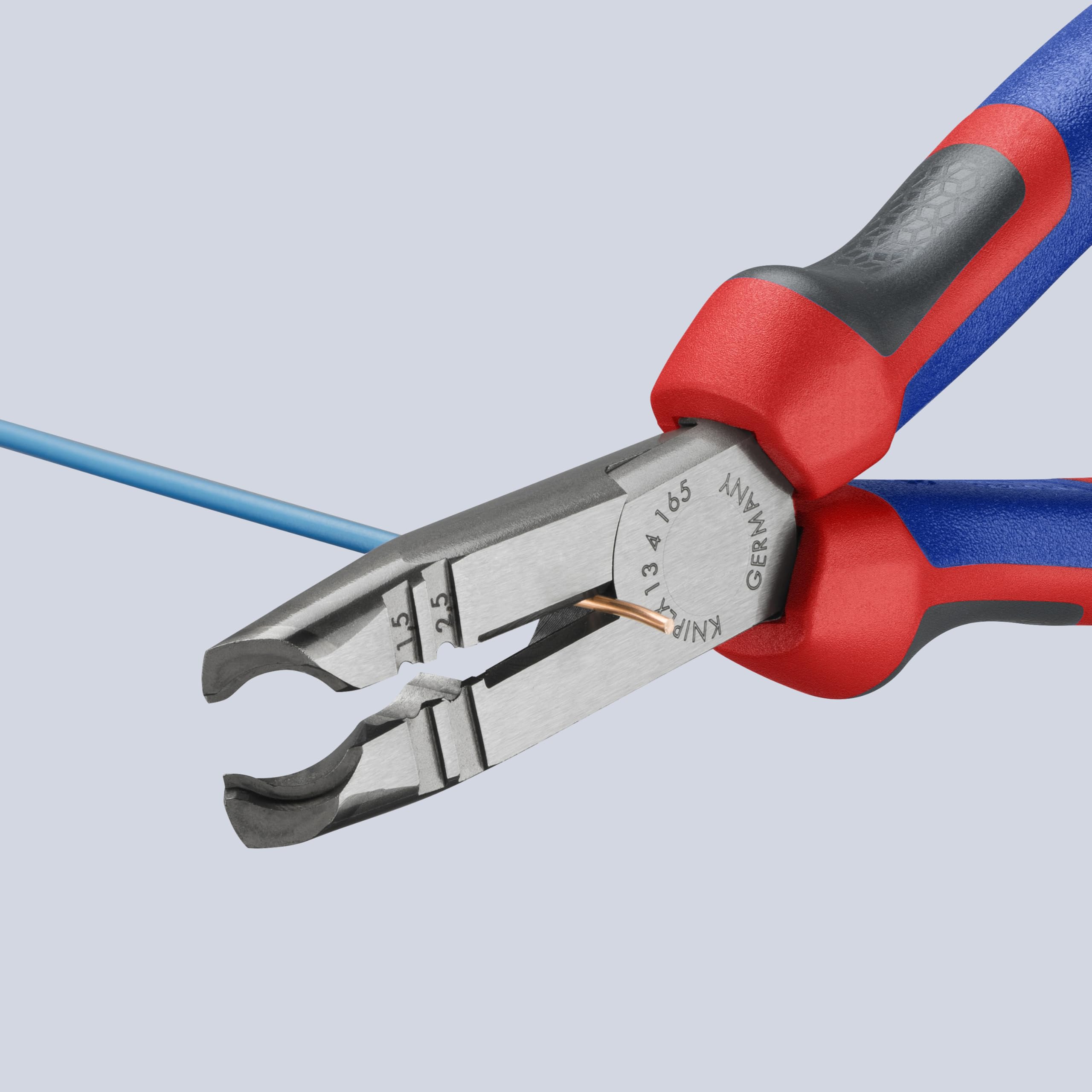 KNIPEX Pelacables multifuncional con mangos confort 165 mm, 13 42 165