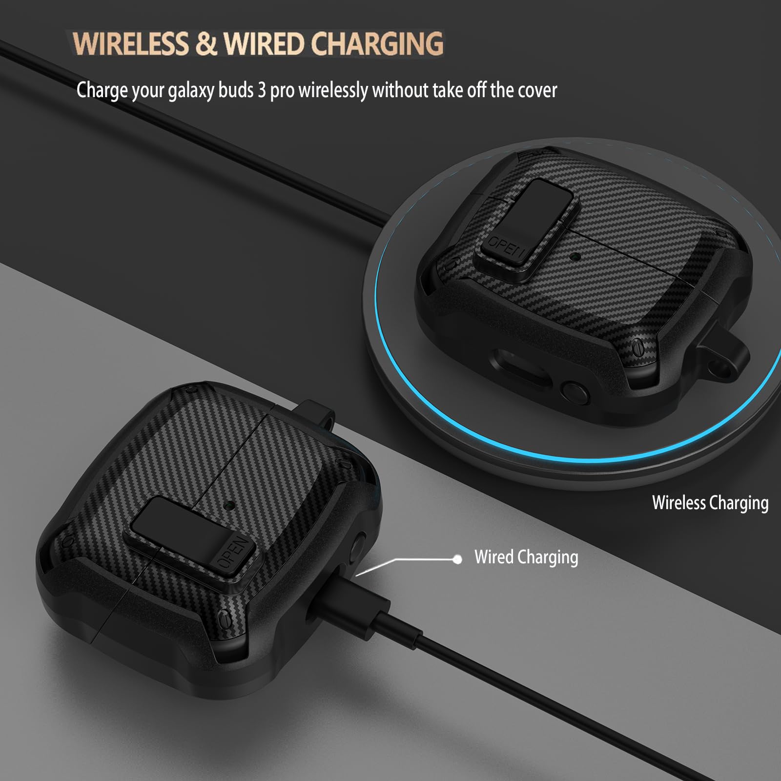 Amazon.com: Compatible Samsung Galaxy Buds 3 Pro Case/Bud3 Cover