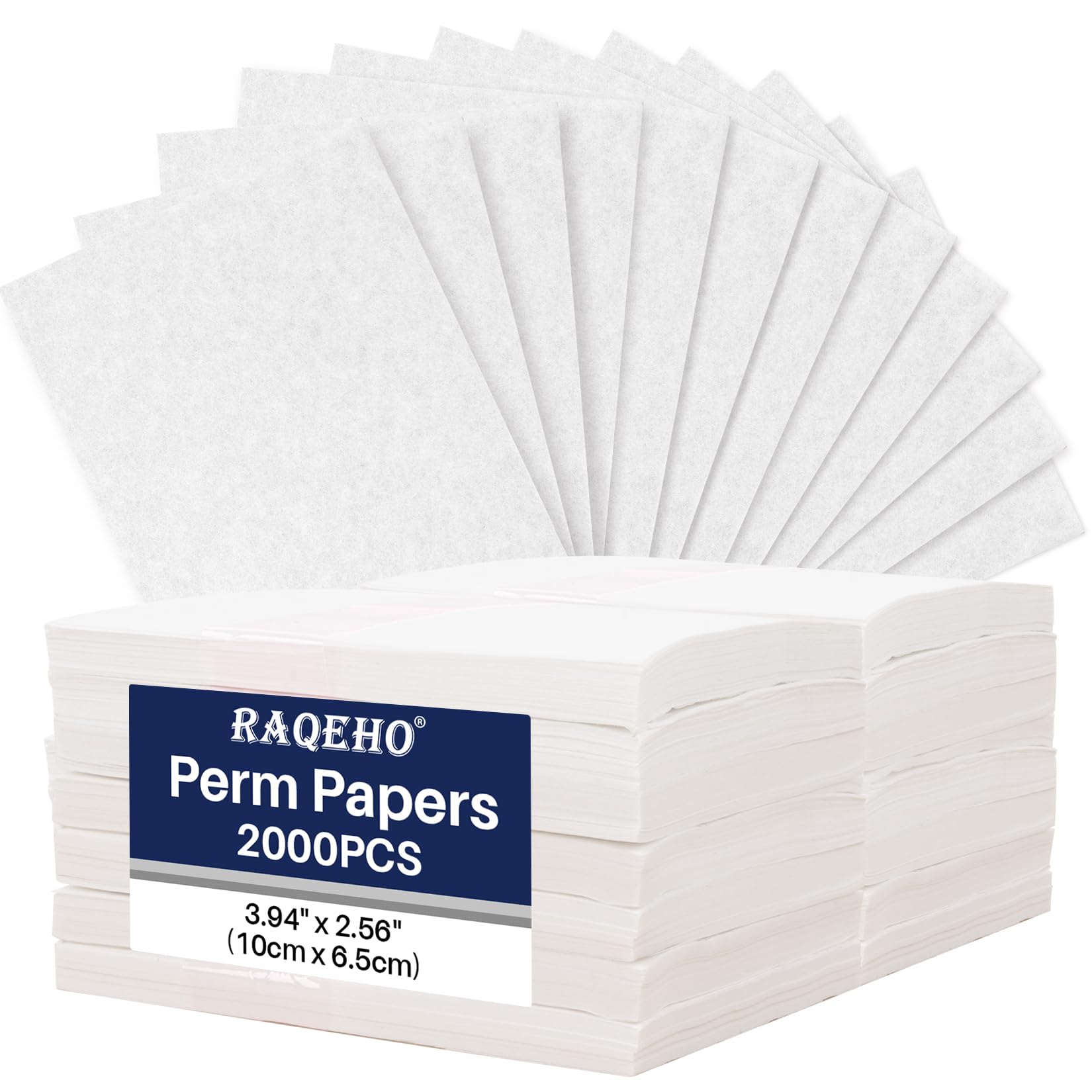 2000Pcs Perm Papers - Breathable Ultra-Thin Perm Solution Hair Wrap Paper, Helps Even Curl Perm End Papers for Perm Rods, Styling Perm Hair Wrapping Paper for Short/Long Hair in Salon Home Perm