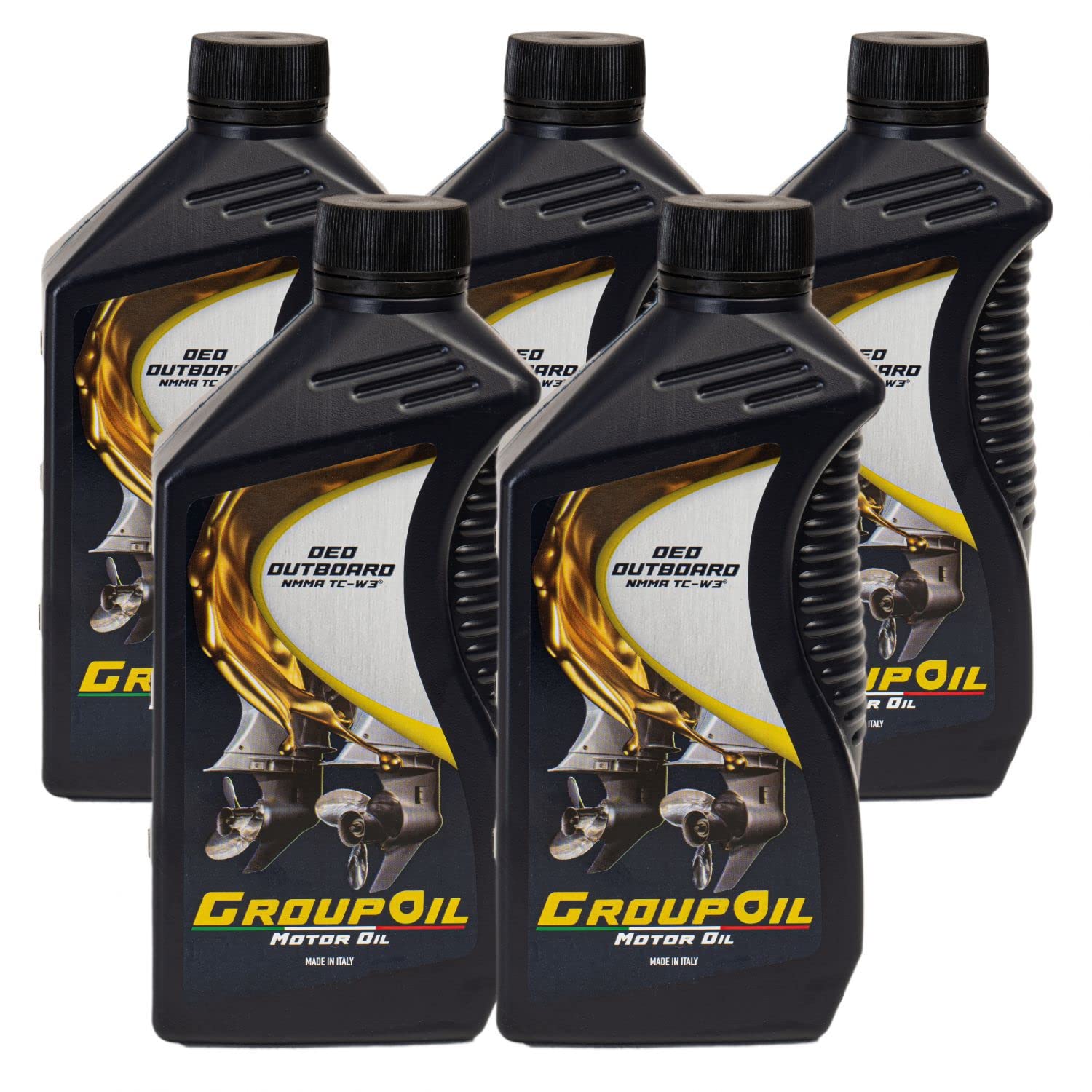 Lubrificanti GROUPOIL 5X1L OUTBOARD NMMA TC-W3® sviluppato per motori a 2 tempi fuoribordo raffreddati ad acqua