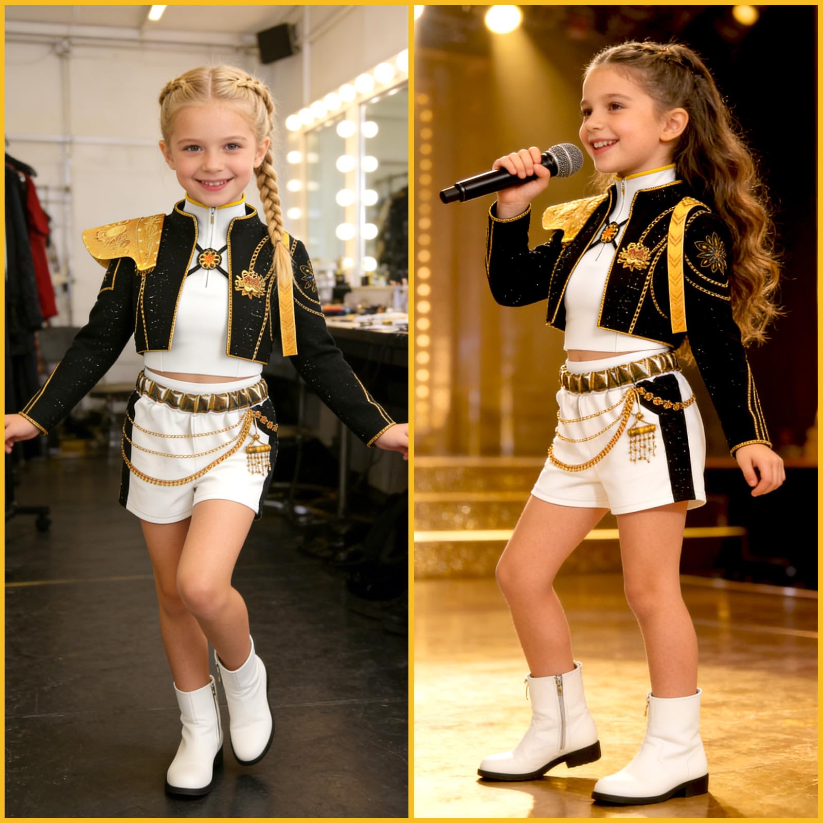 Costume de cosplay d'anime pour fille - Ensemble de tenues avec veste, gilet et short - Pour Halloween, carnaval, fête, cosplay