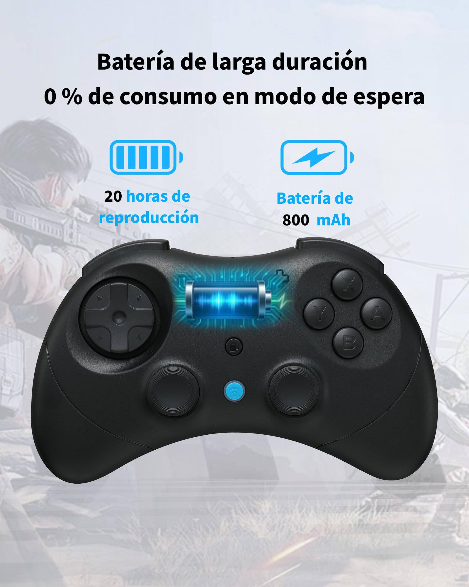 GuliKit Elves 2 Pro Mando Inalámbrico para Switch 1/2, PC, Android, iOS, Joysticks de Efecto Hall, Rotary Rumble, Giroscopio de 6 ejes, 20 Horas de Autonomía, D-Pad (Negro)