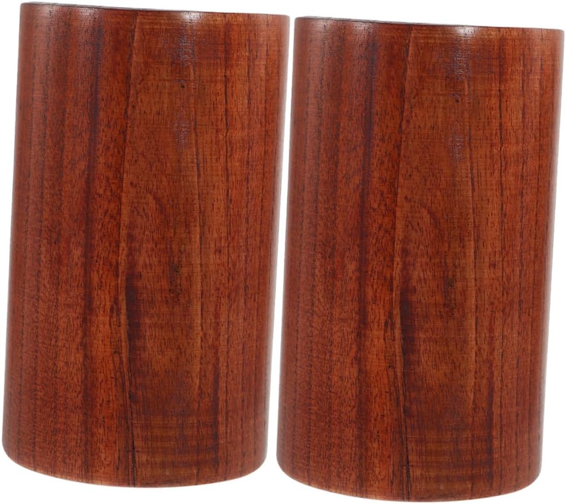 SOLUSTRE 2pcs Wooden Utensil Holder for Kitchen Storage Acacia Container for Cutlery Chopsticks Spoons Forks Compact Organizer for Home Restaurants and Hotels