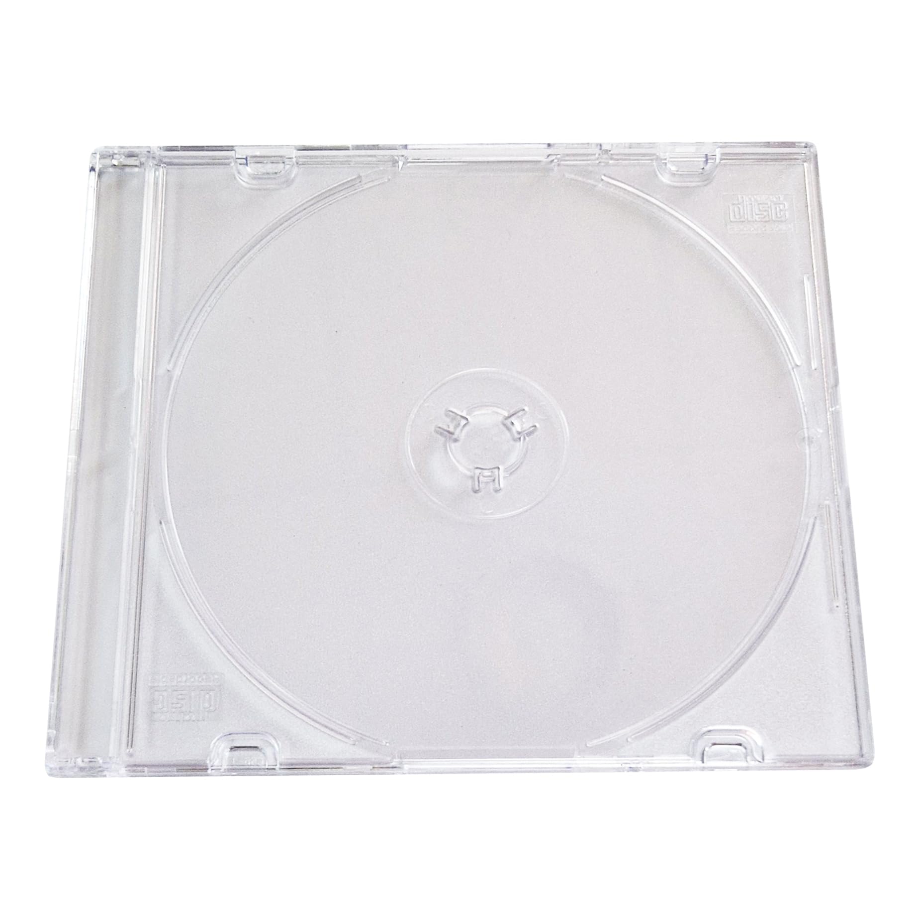 RIVERMEDIA New-Pak Slimline CD Case 5mm – Frosted Single Disc Jewel Case with Clear Front for Cover Inserts (50)