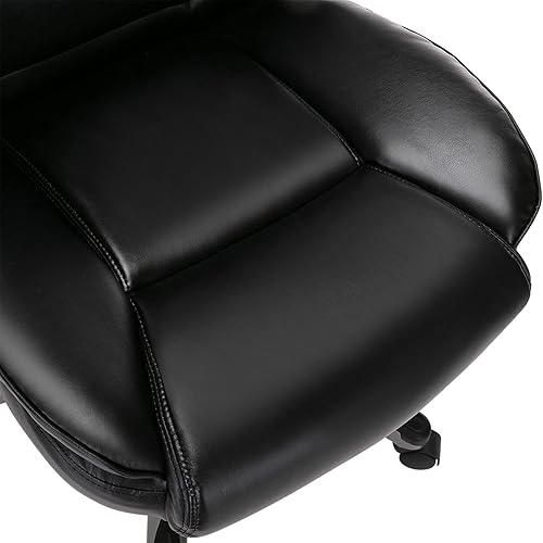 Miniatura 7 de COLAMY Silla de oficina con respaldo alto, silla de escritorio de cuero ejecutiva, brazos abatibles ergonómicos, ajustable, giratorio, acolchado