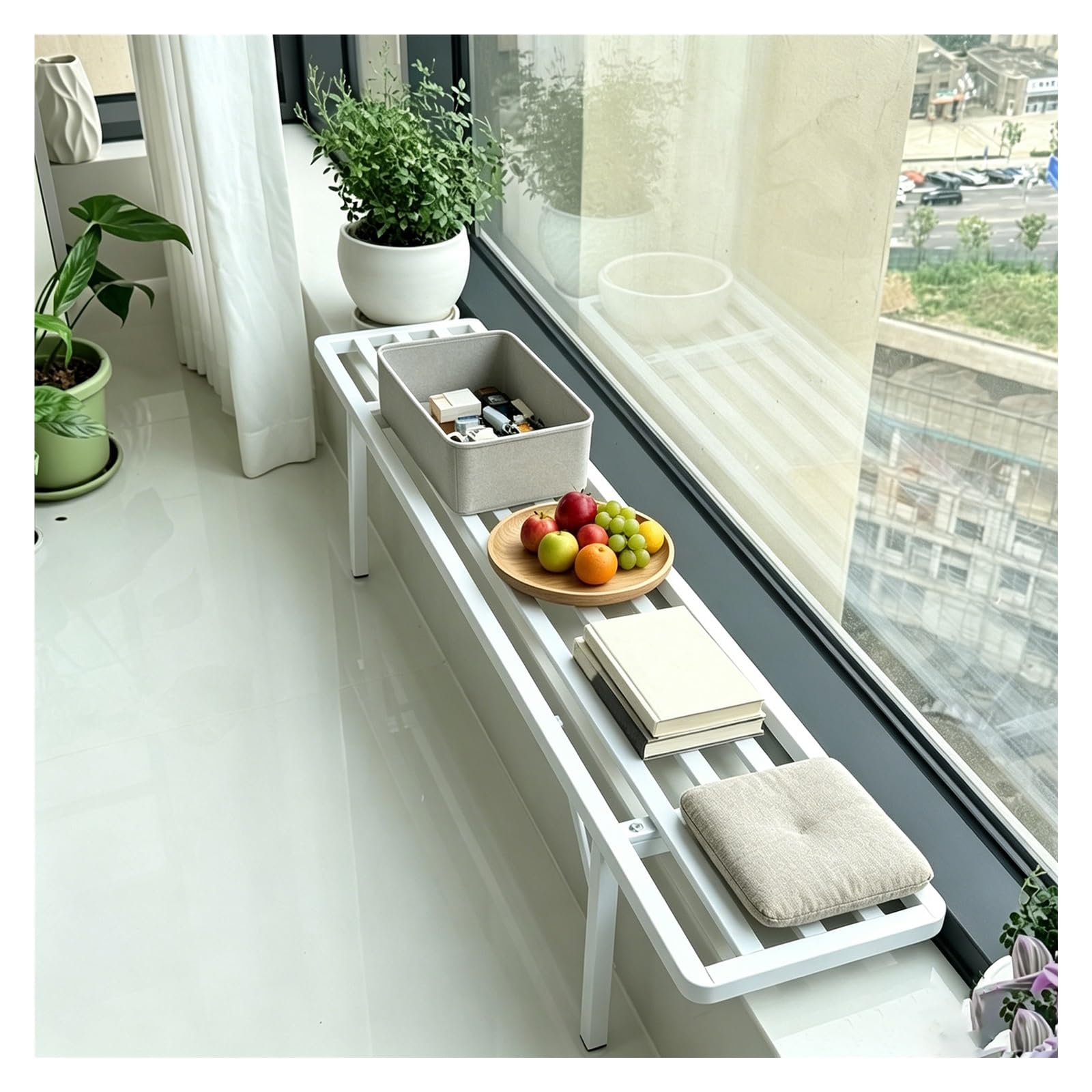 Extensor alféizar para organizar plantas y especias en la ventana
