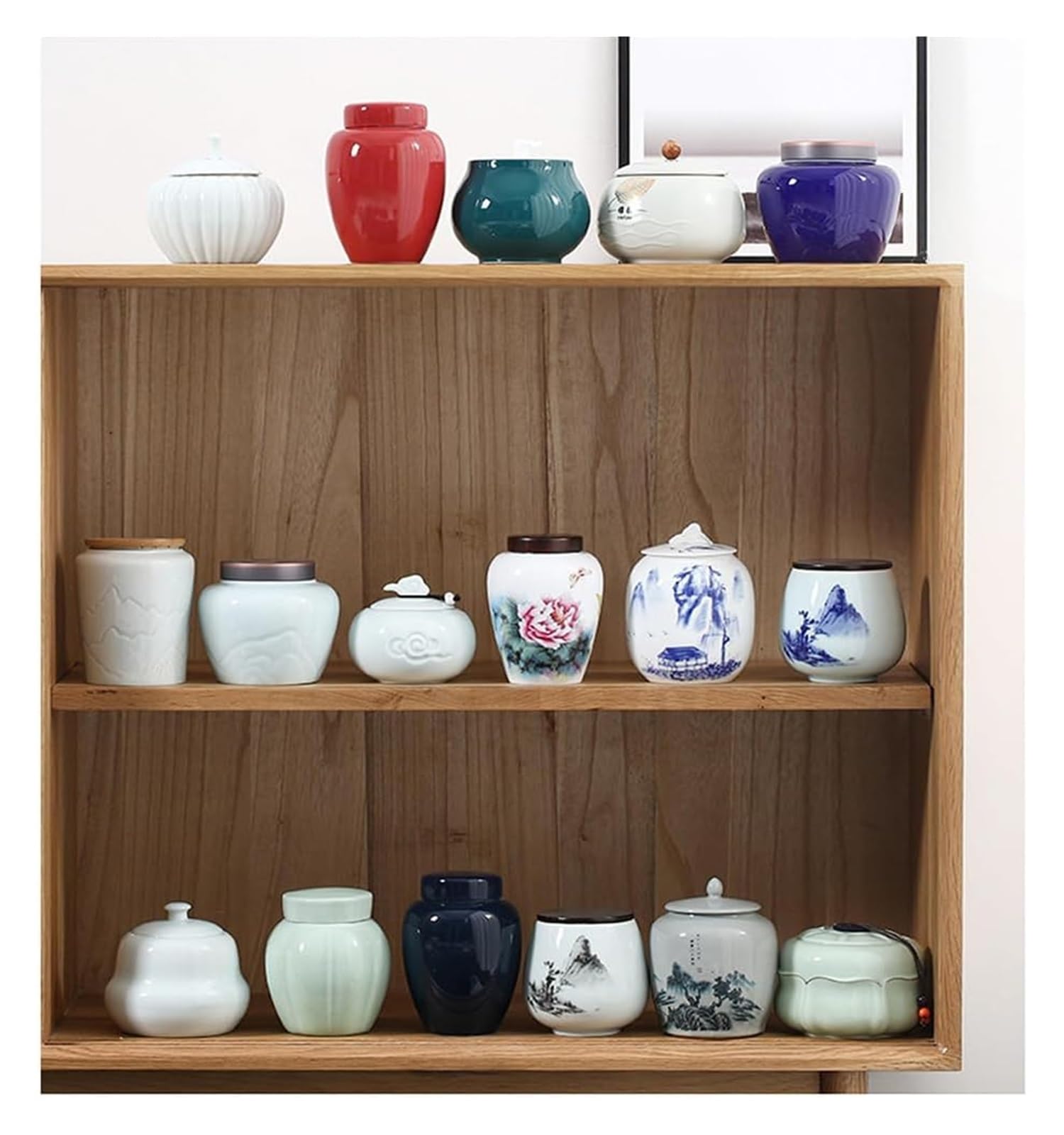 Pojemnik na herbatę z ceramiki Pottery Mały ceramiczny pojemnik na herbatę z pokrywką słoiki do przechowywania herbaty Vintage chińskie puszki puszka kuchni herbata kawa półkę prezent O