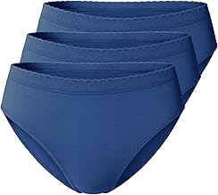 Yenita 3 Pack Bikini Briefs for Women, Microfiber Stitching