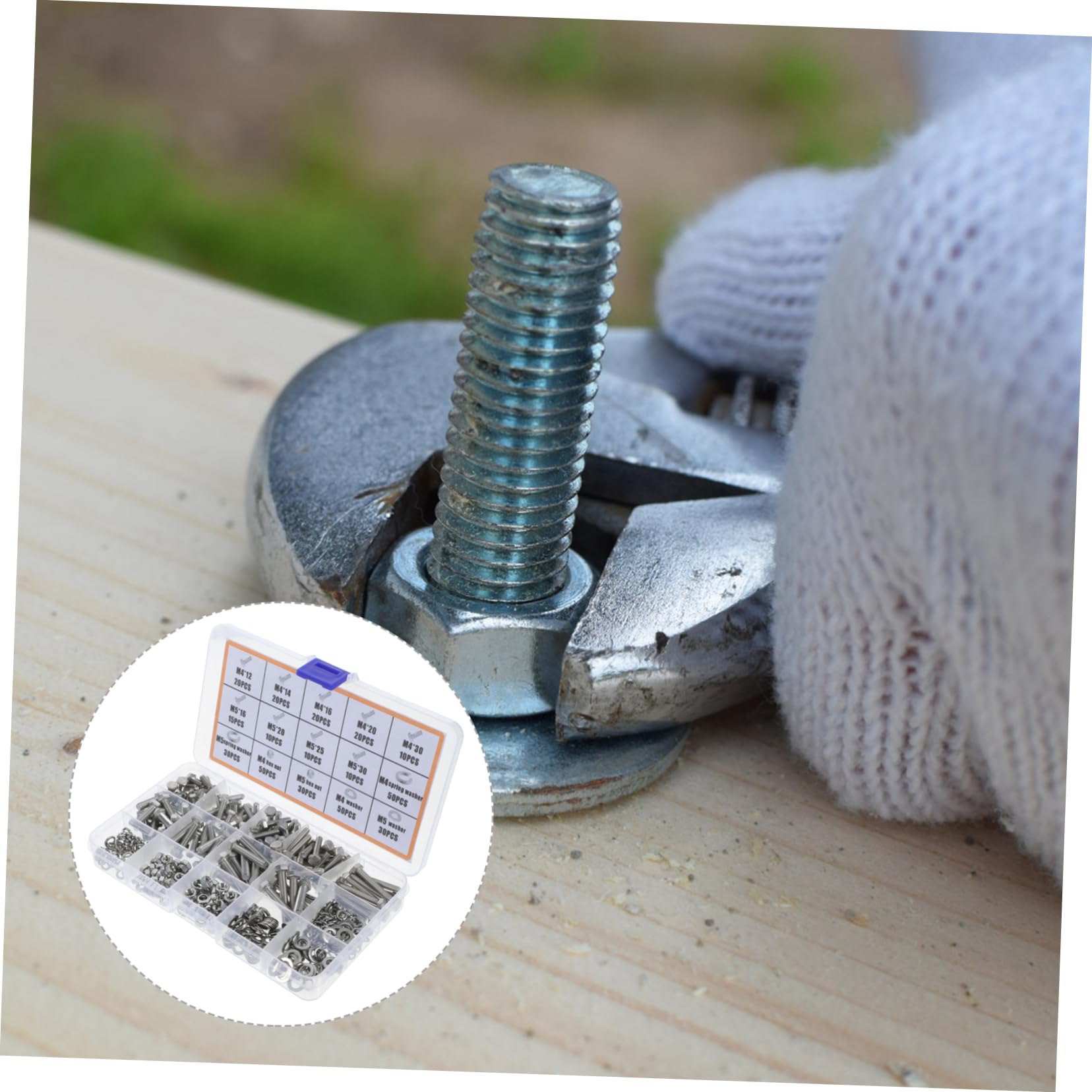 Cabilock 375Piezas Kit Tornillos Tuercas y Arandelas Inoxidable para Reparaciones de Maquinaria Muebles y Vehículos Resistente y Duradero