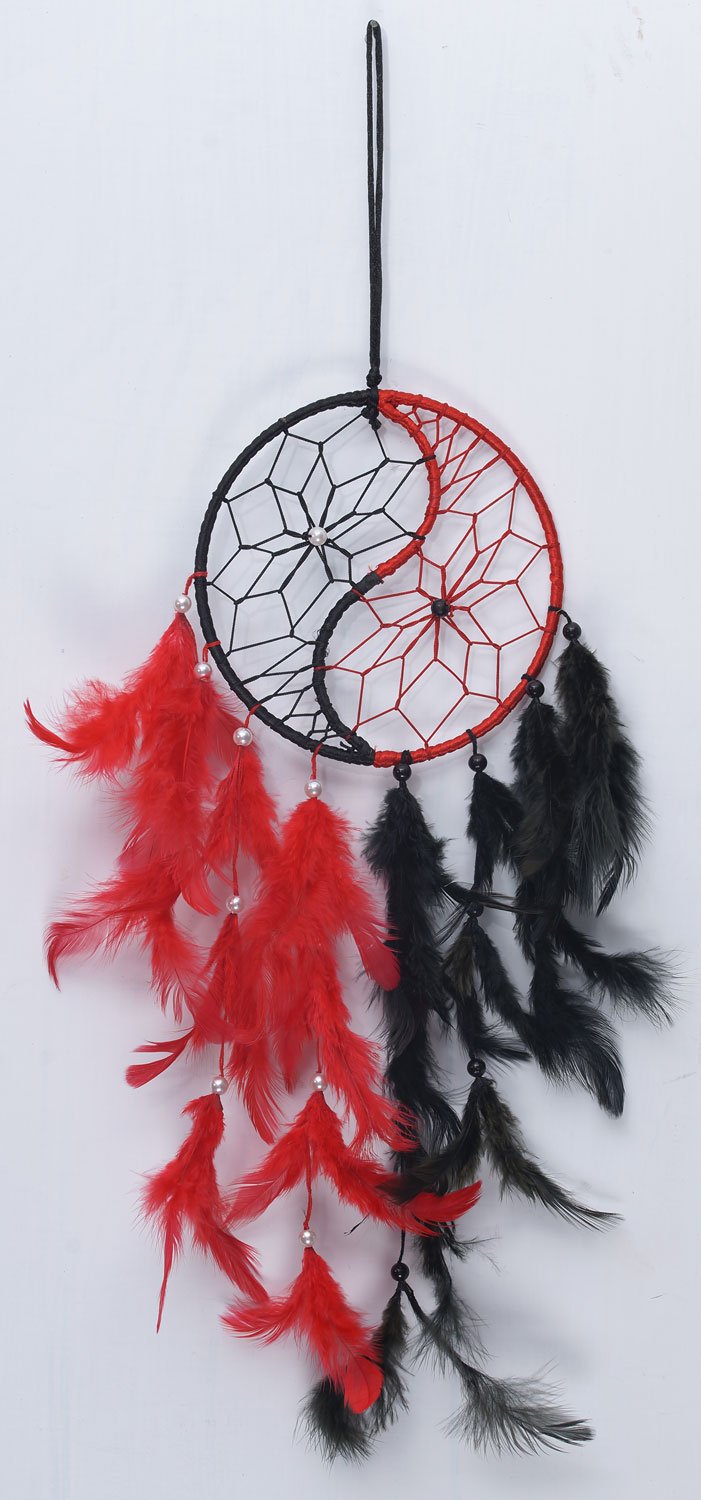 Odishabazaar Yin Yang Dream Catcher Wall Hanging - Attract Positive Dreams