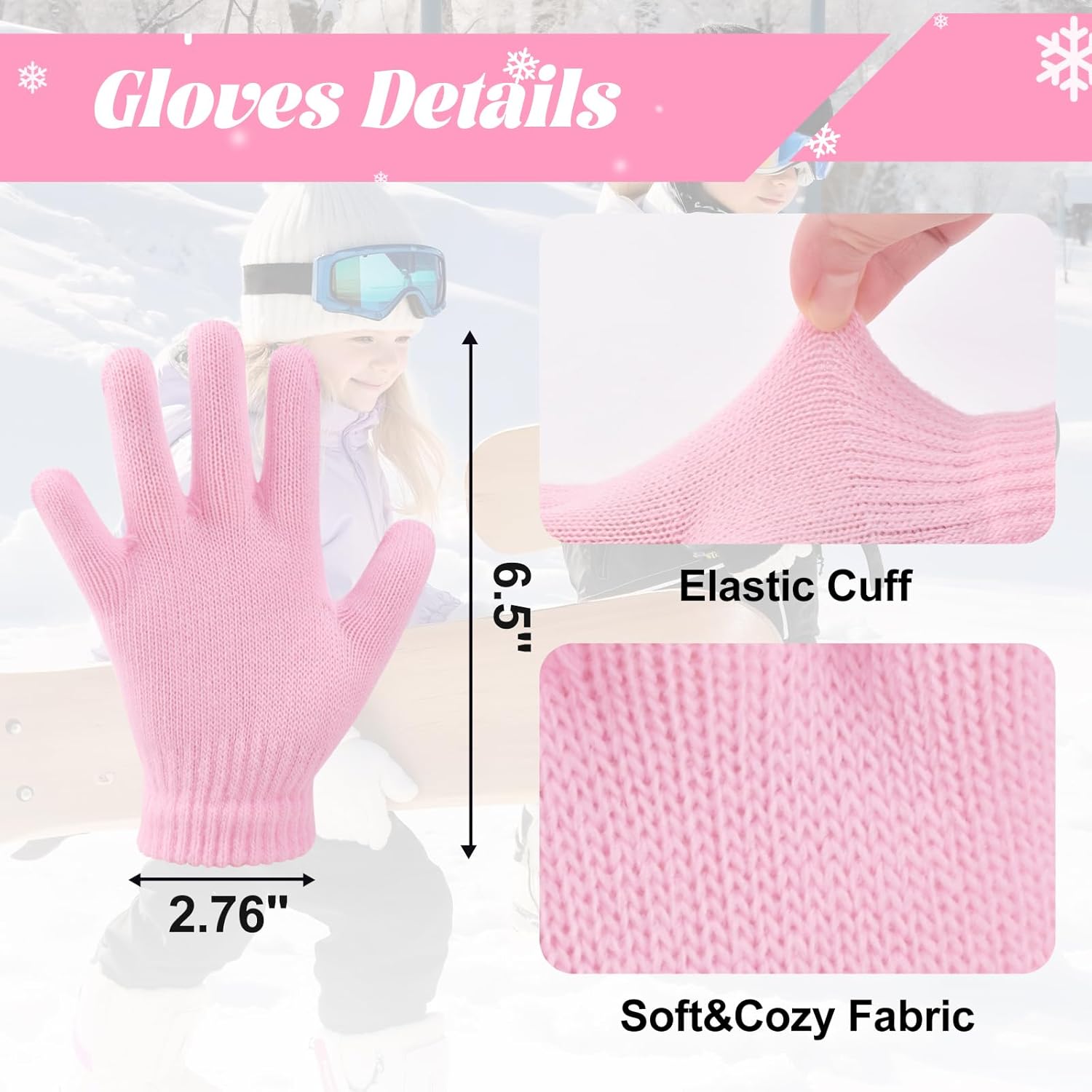 Cute Cat Earmuffs with Gloves, Adjustable Girl Boy Ear Warmer, Sequins Ear Covers, Kid Ear Protection, Warm Ear Muffs - Image 5