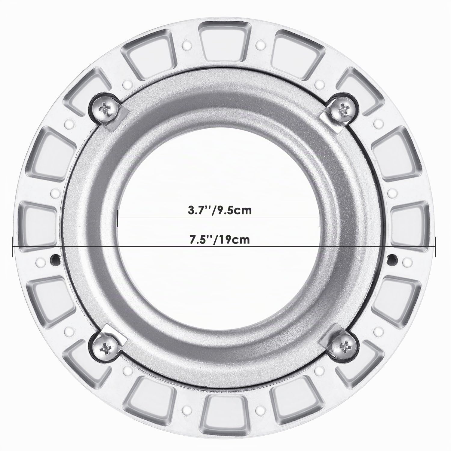 Neewer Adaptador de Anillo de Velocidad Bowens de Metal para Bowens Softbox para Speedlite Studio Flash Strobe Monolight