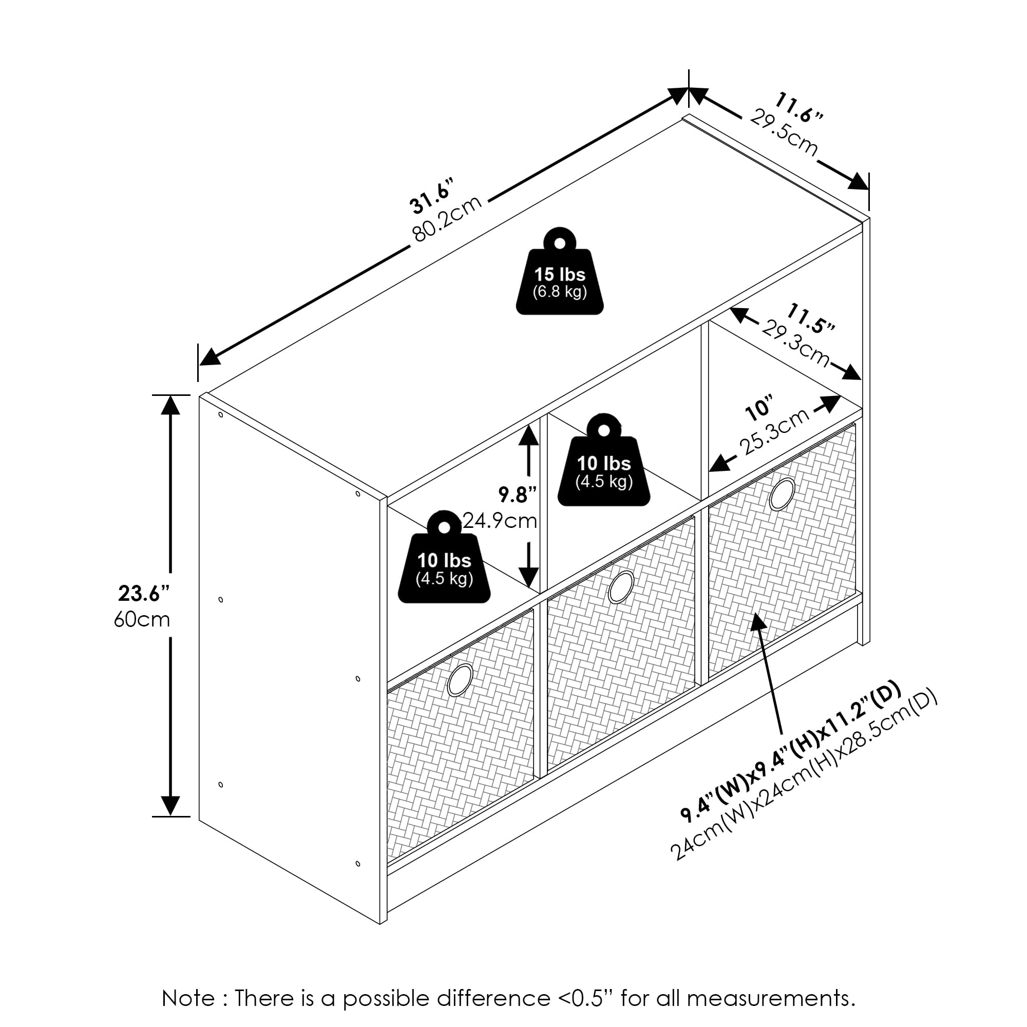 Amazon.com: Furinno Basic 3x2 Cube Storage Bookcase Organizer with