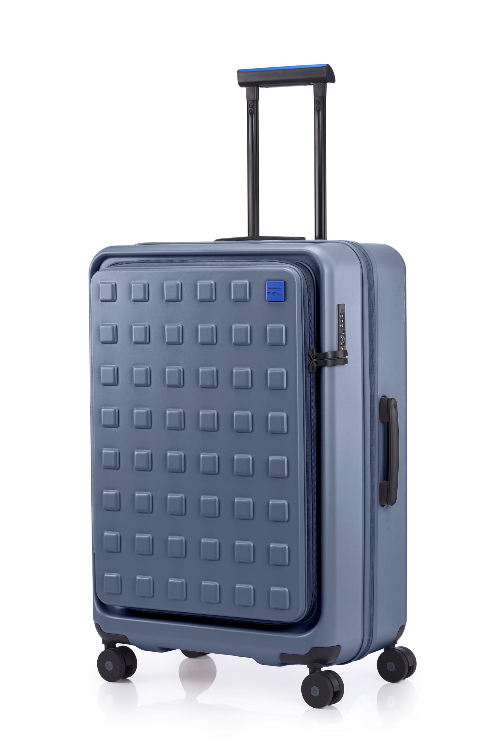 Red TOIIS M Expandable 75 Cms Large Check-in Polycarbonate Hard Sided 8 Wheel Spinner Luggage/Suitcase/Trolley Bag (Navy Havana) (Double Wheel), Blue-image-44