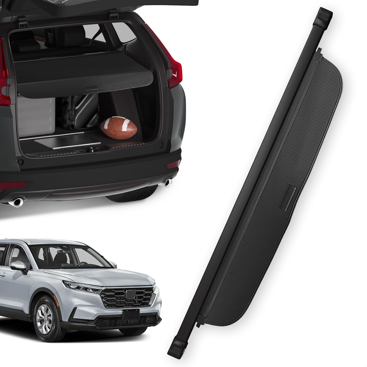 Retractable Cargo Cover for Honda CRV 2023-2025 2026 - Carbon Fiber Texture Trunk Cover Car Accessories Anti-Peeping Luggage
