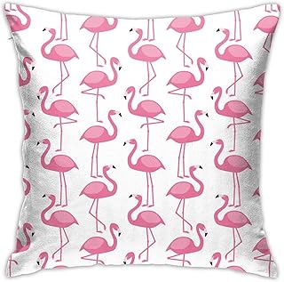 Hangdachang Fundas de almohada de lujo para sofá, cama, patio, regalo único The Night Watch Rembrandt, fundas de almohada de 45,72 x 45,72 cm, flamenco rosa