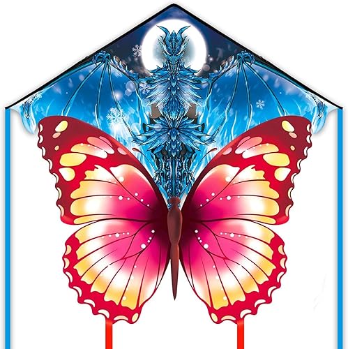 Mint's Colorful Life Cometa de dragón y mariposa para niños y adultos