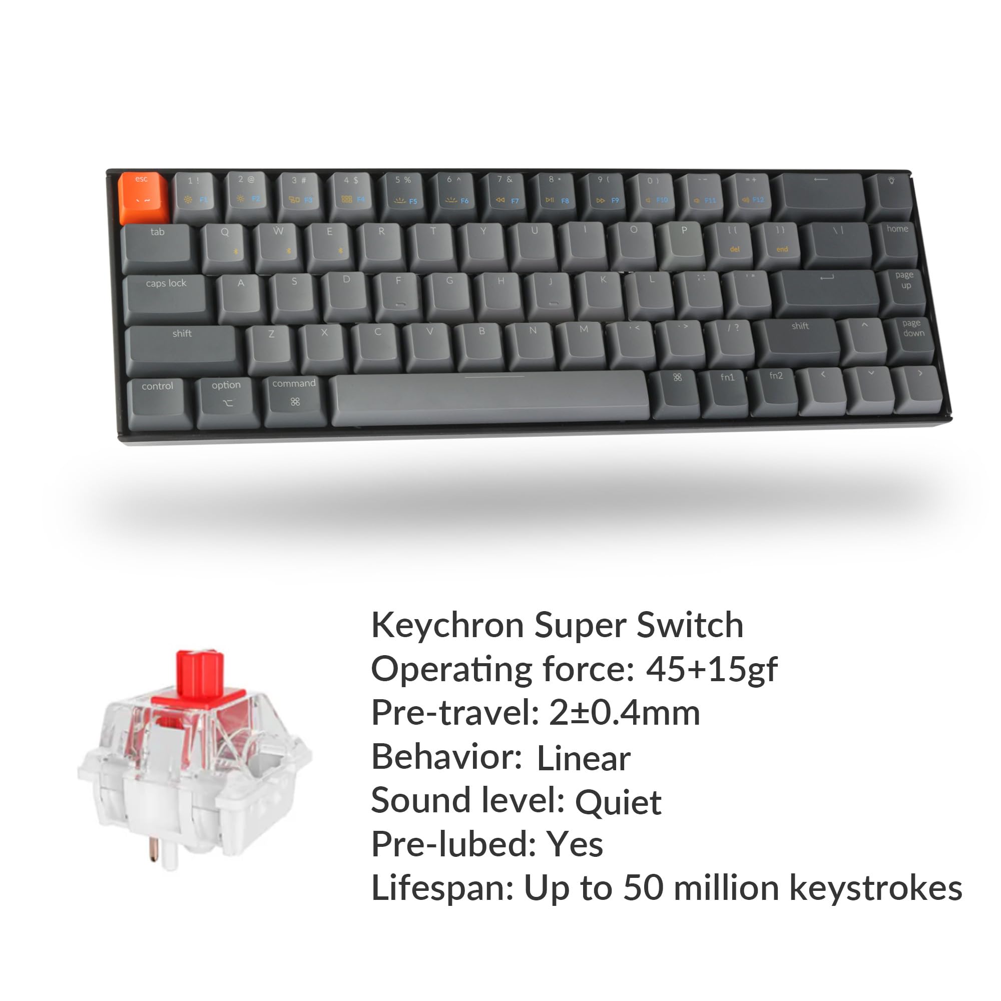 Amazon | Keychron K6 ホットスワップ可能ワイヤレスBluetooth