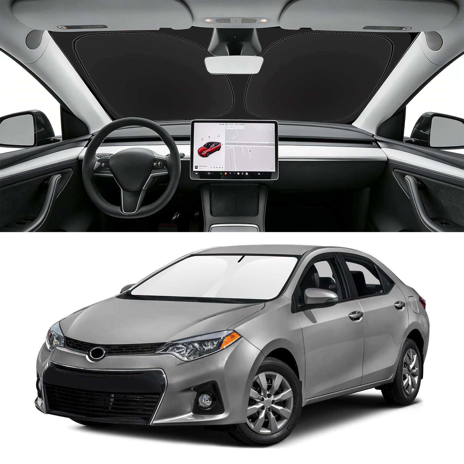 Custom Fit Windshield Sun Shade for Toyota Corolla 2014-2019