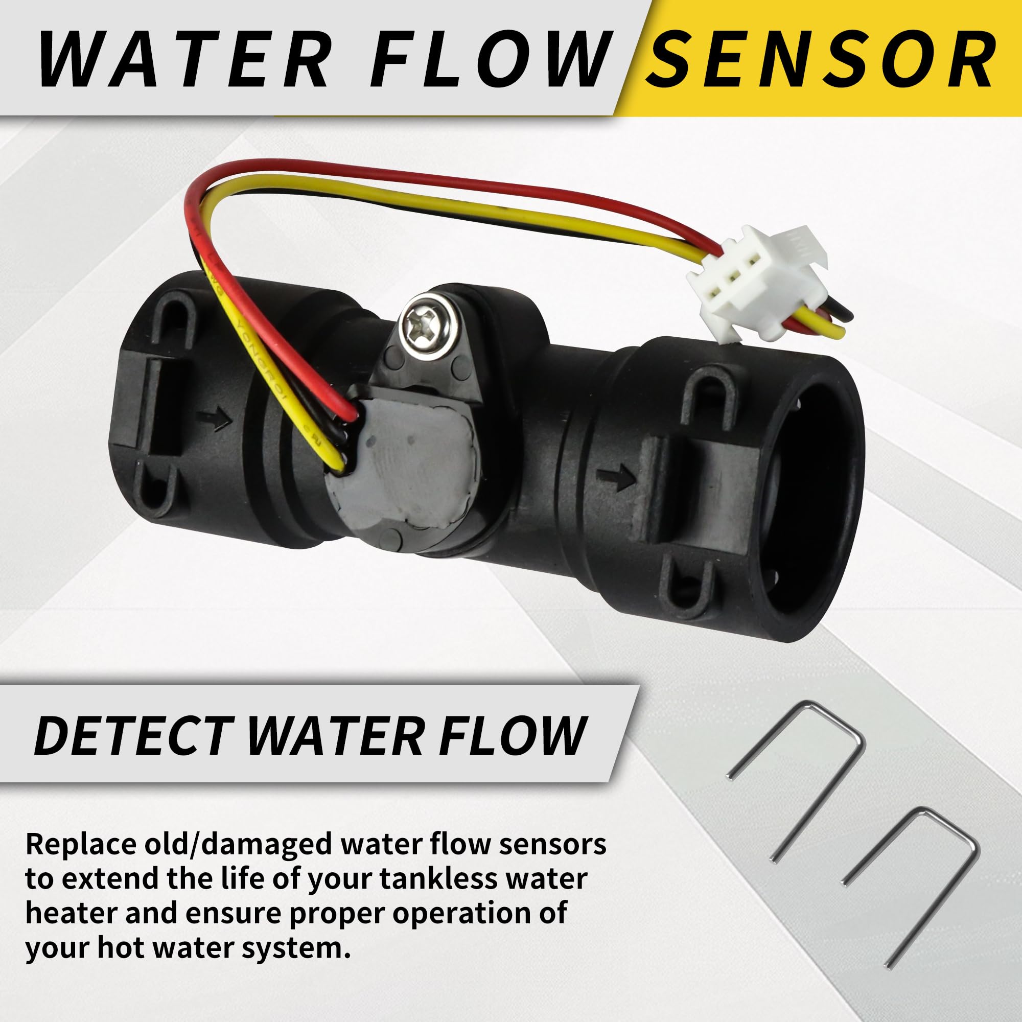 Repuesto para calentador de agua con sensor de flujo de agua RV y calentador de agua sin tanque de gas, compatible con Ranein, Camplux, Fogatti, Girard, esencial para piezas de caravanas