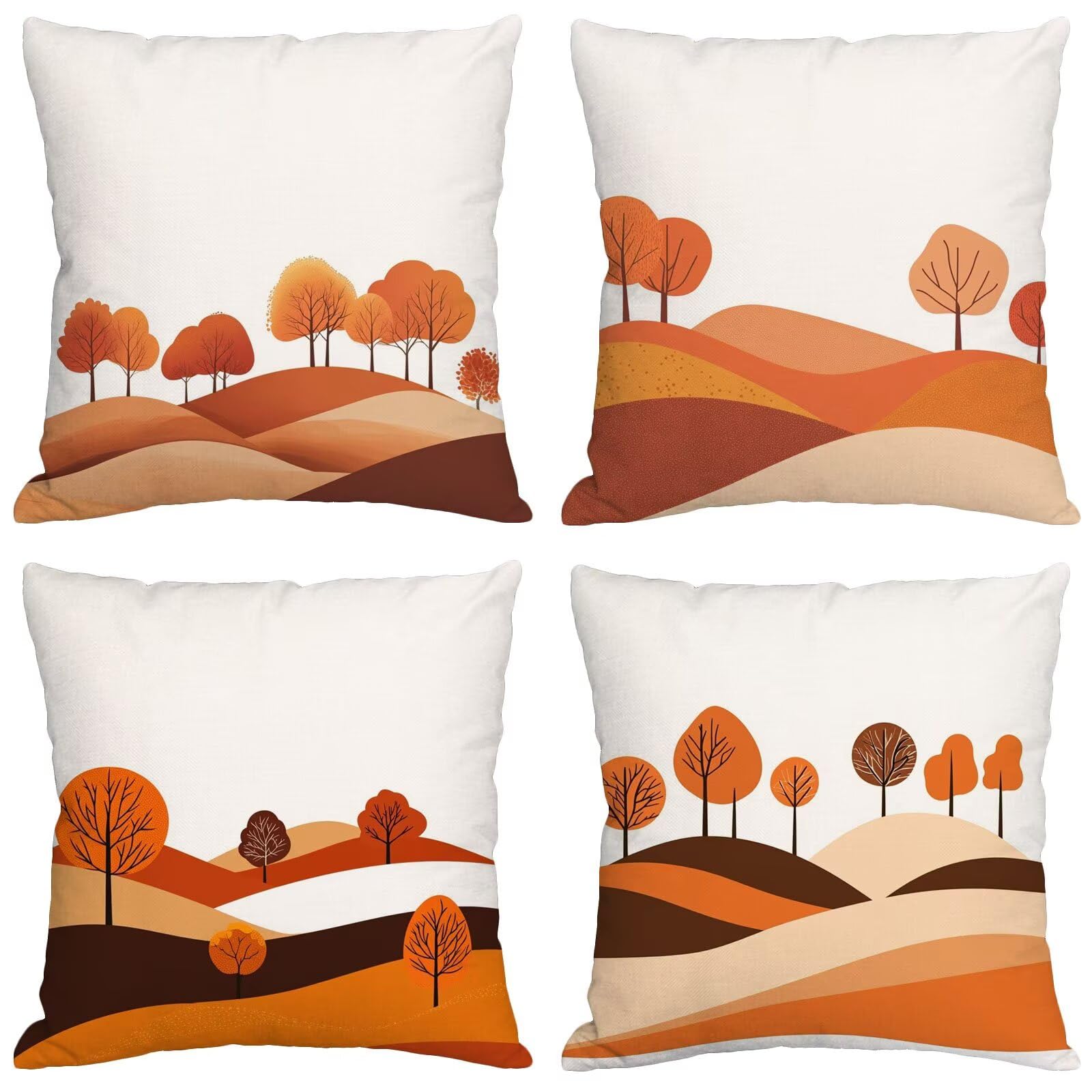 Outdoor Kissen Braun Kissenbezug 60x60 cm 4er Set Balkon Dekokissen Wüste Outdoor Kissenhülle Wasserdichte Samt Doppelseitiger Gedruckte Sofakissen Garten Balkon Zierpolster OutdoorDeko, Gifts z-407