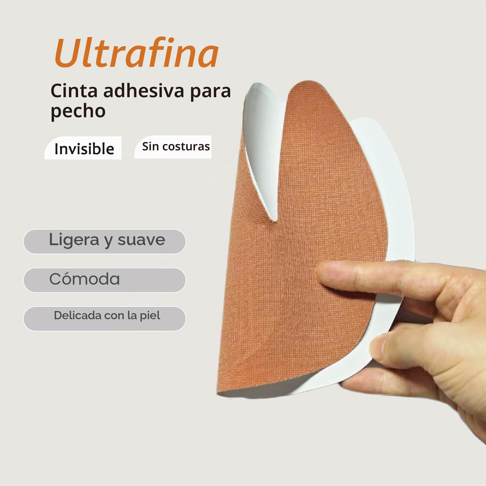 Pack de 4 cintas para pechos grandes, sujetador adhesivo sin tirantes, incluye 2 pares de cubiertas de silicona para pezones
