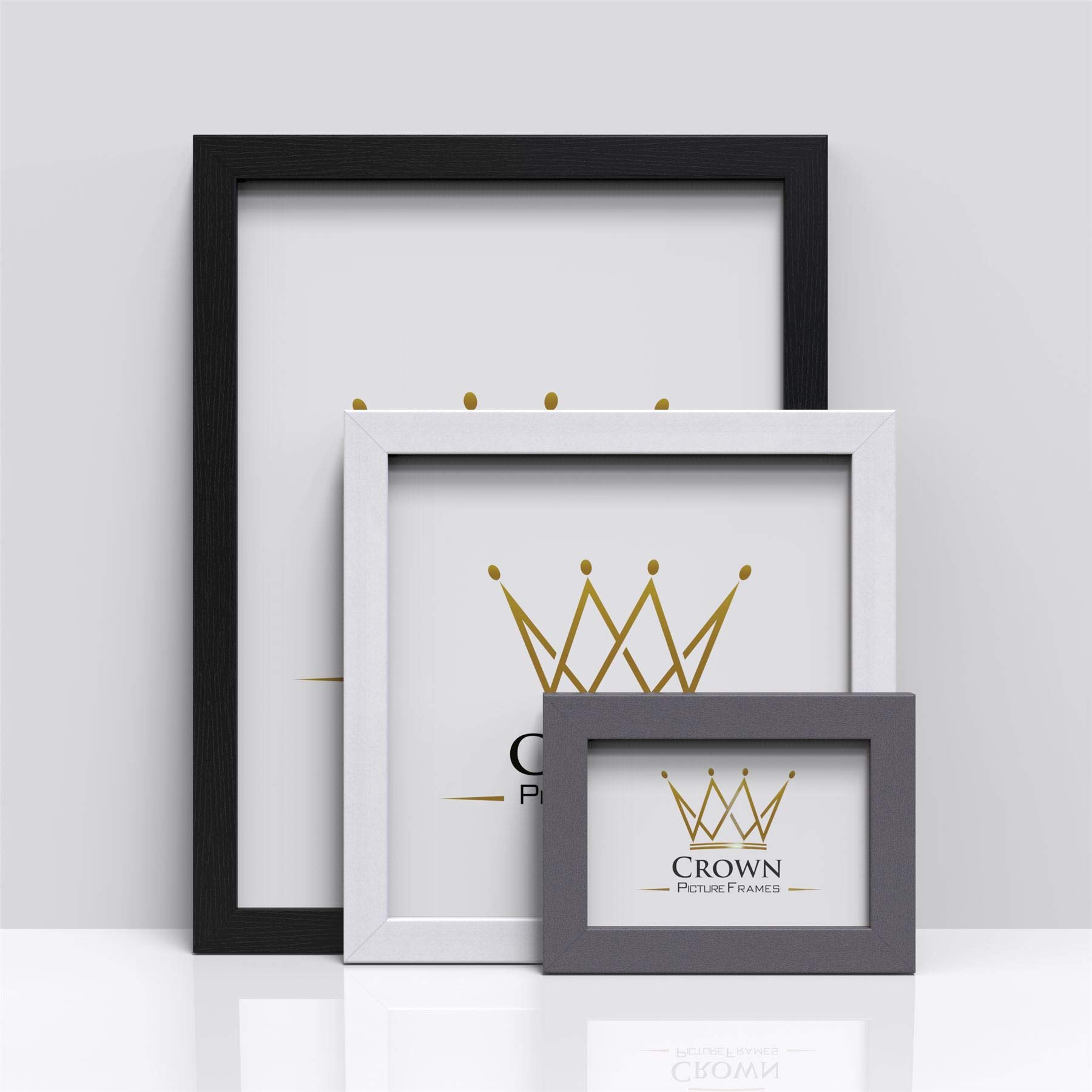 6x6 Inch Picture Frame (152 x 152mm), Wall or Tabletop Display, Shatterproof Styrene Front, Rustic — image 1