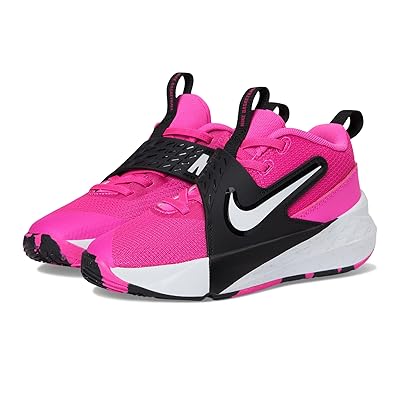 Nike Kids Team Hustle D 12 (Little Kid) Kids Shoes Laser Fuchsia/White/Black