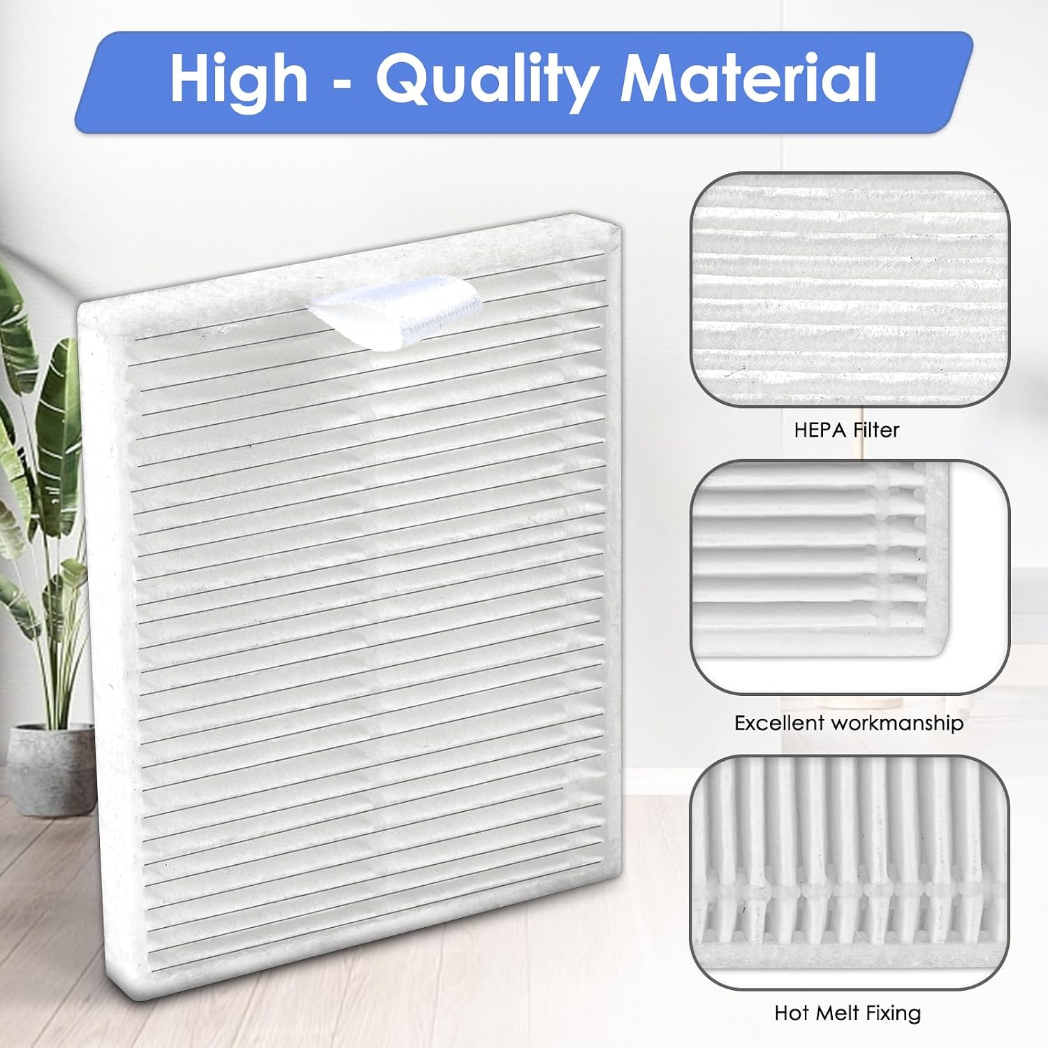 (6 Pack) Q7 M5/ M5+ Replacement HEPA Filters Compatible with Roborock Q7 L5/ Q7 L5+ Robot Vacuum, Accessories Kit, Upright Filter, Vacuum Filters, Canister Filters