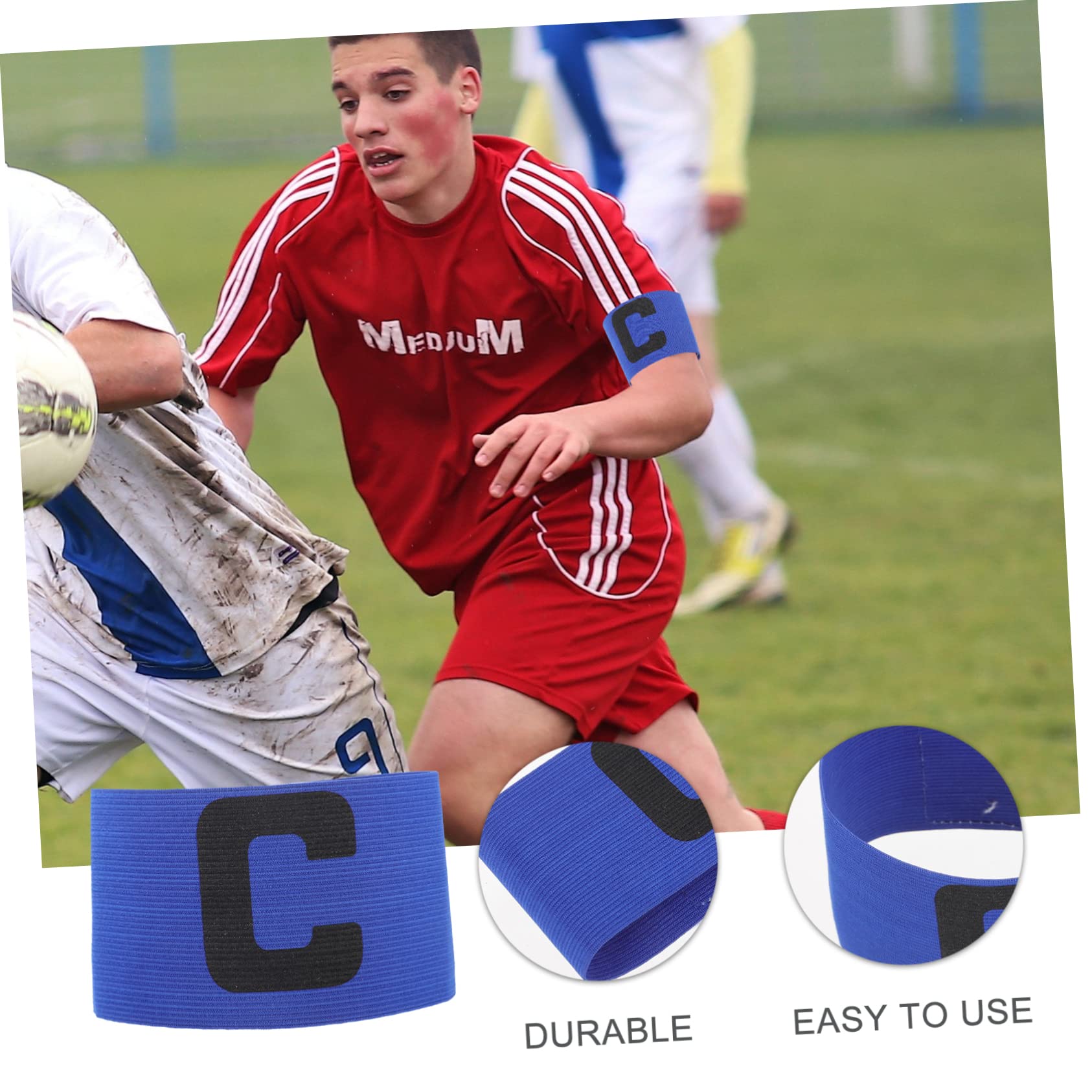 BCOATH Soccer Captain Arm Band Anti-wear Sports Captain Armband for Adults Arm Band