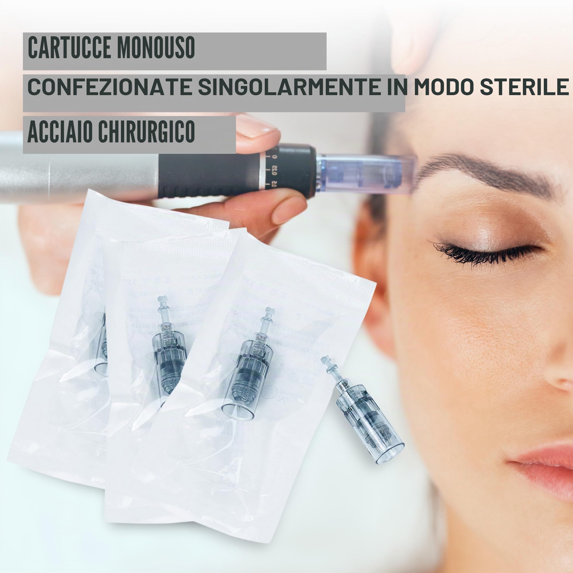 Cartuccia da 11 pin per Dermapen M8 e A6S | Confezione da 10 | Compatibile solo con Dr. Pen | Ago in acciaio chirurgico | Per il ripristino di capelli e pelle, miglioramento di cicatrici