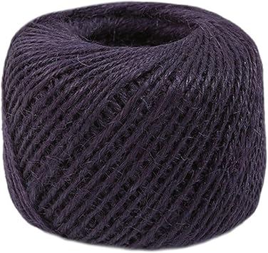 DLLTEC Qinlu-Natural Jute Twine 50 Meters 2mm DIY 1 Ply Natural Sisal Rustic Jute Twine Thin String Wedding Decoration Christmas, for Arts Color Navy Blue