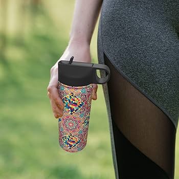 Amazon｜エスニック柄 マンダラ柄 曼荼羅 水筒 スポーツボトル