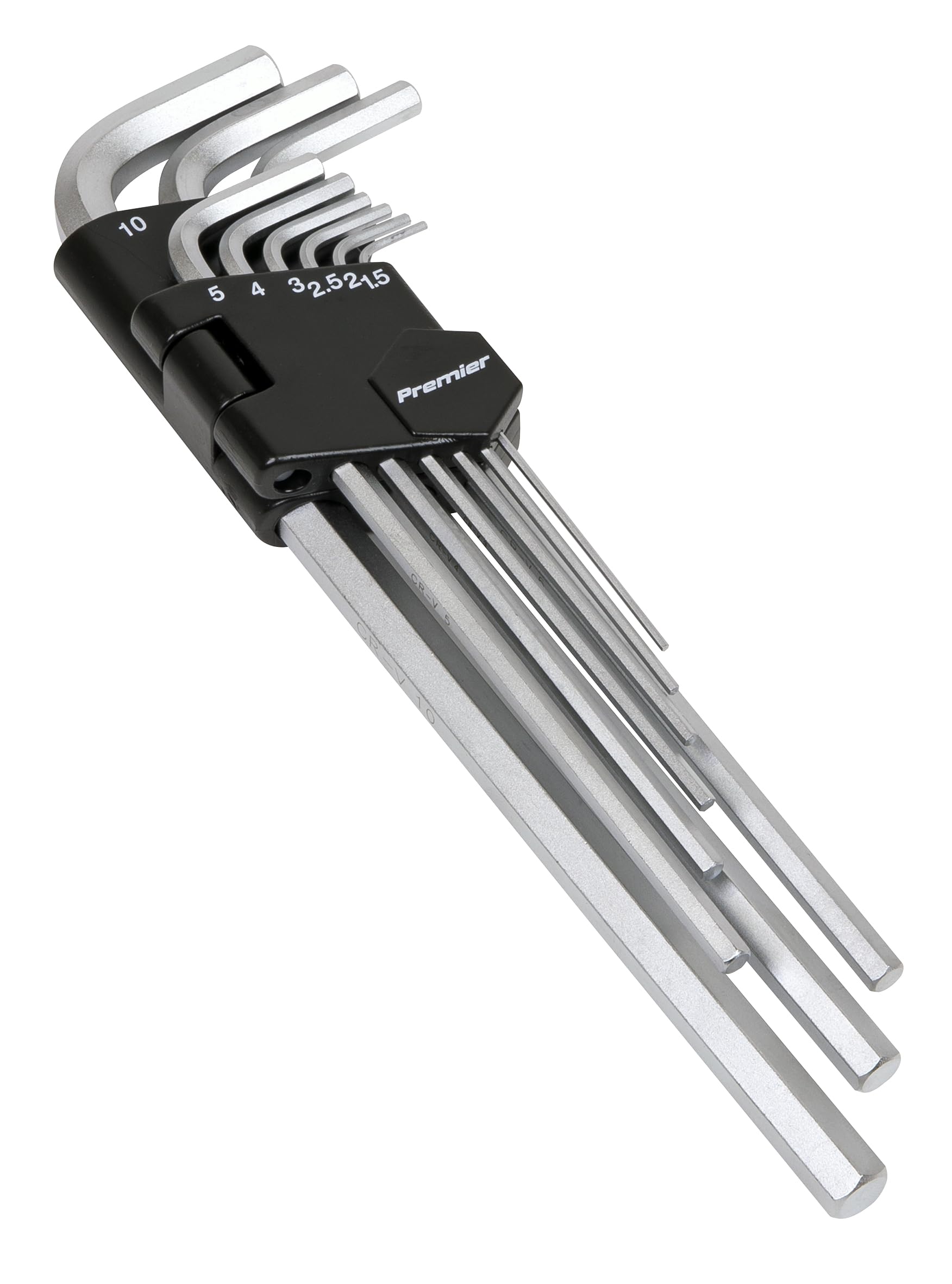 Sealey Hex Key Set 9 Piece Extra-Long Metric Professional Hex Bit/Hex Key Set