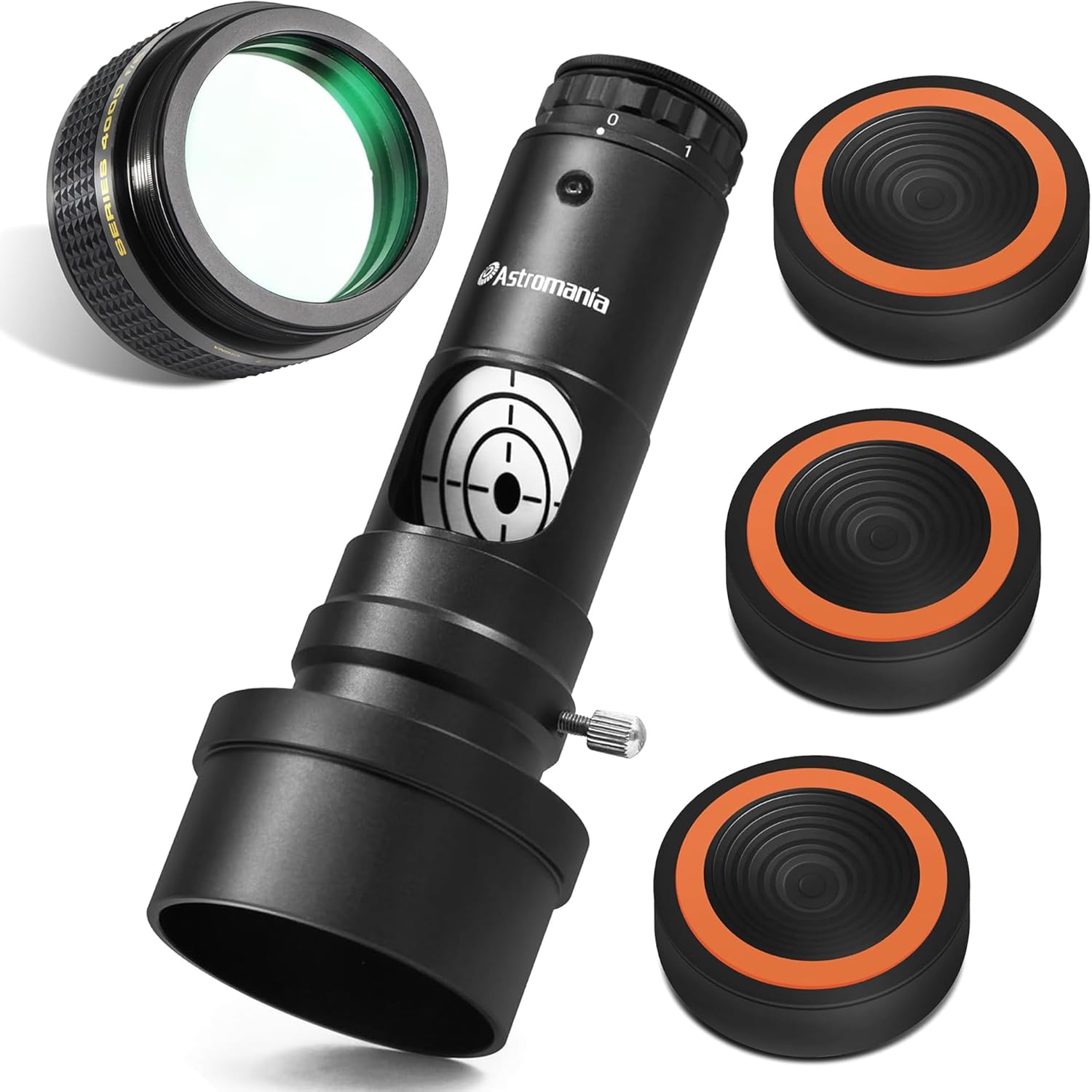 Astromania f/6.3 Reducer Corrector for C Series Telescopes - Bundle with - Laser Collimator with 2" Adaptor&Suppression Pads