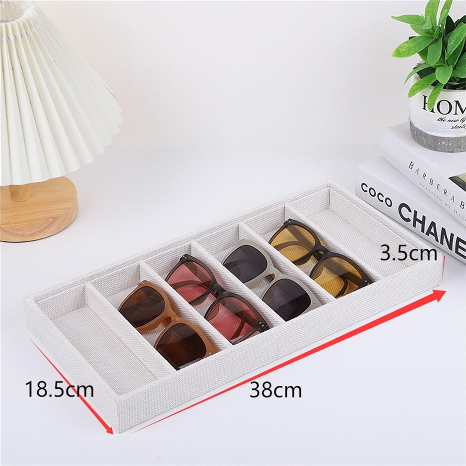 Organizer na Okulary Przeciwsłoneczne Organizer Na Okulary Przeciwsłoneczne, Tacka Biżuterię I Wiele Okularów idealny prezent(38x18.5x3.5cm)