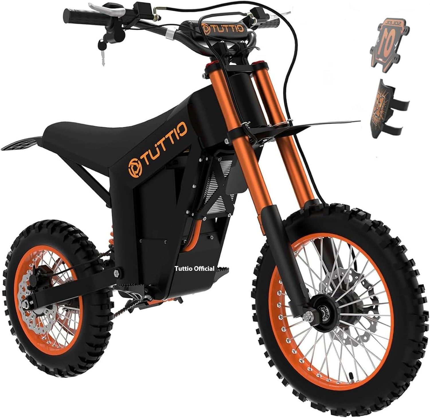 Tuttio Electric Dirt Bike Adults 2000W/3000W 220NM Electric Bike 48V 21AH Removable Battery with Hydraulic Brakes (21AH Dirt Bike)