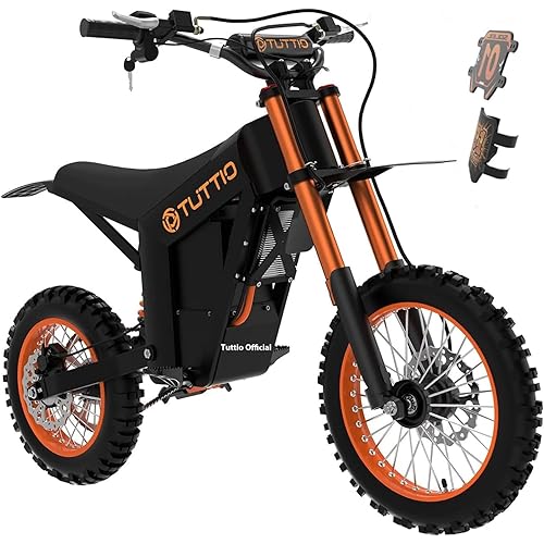 Tuttio Electric Dirt Bike Adults 2000W/3000W 220NM Electric Bike 48V 21AH Removable Battery with Hydraulic Brakes (21AH Dirt Bike)