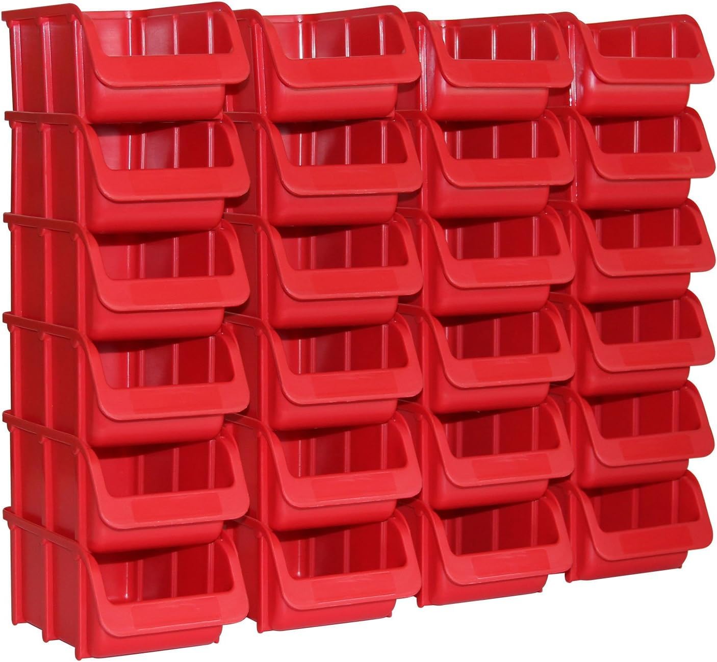 hünersdorff 24 scatole impilabili, dimensioni 2, in polipropilene (PP), rosso