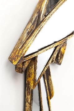 Kare Design Wall Decor Parrot Mirror, gold, 43x15x6 cm, Modern