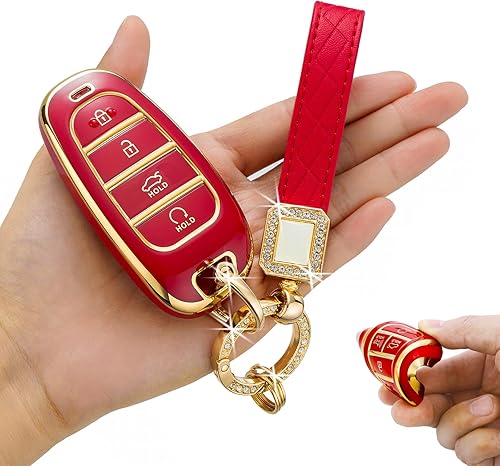 Funda para llavero Hyundai, TPU suave protección de 360 grados para Hyundai Sonata Santa fe Tucson Entry 2020 2021 2022