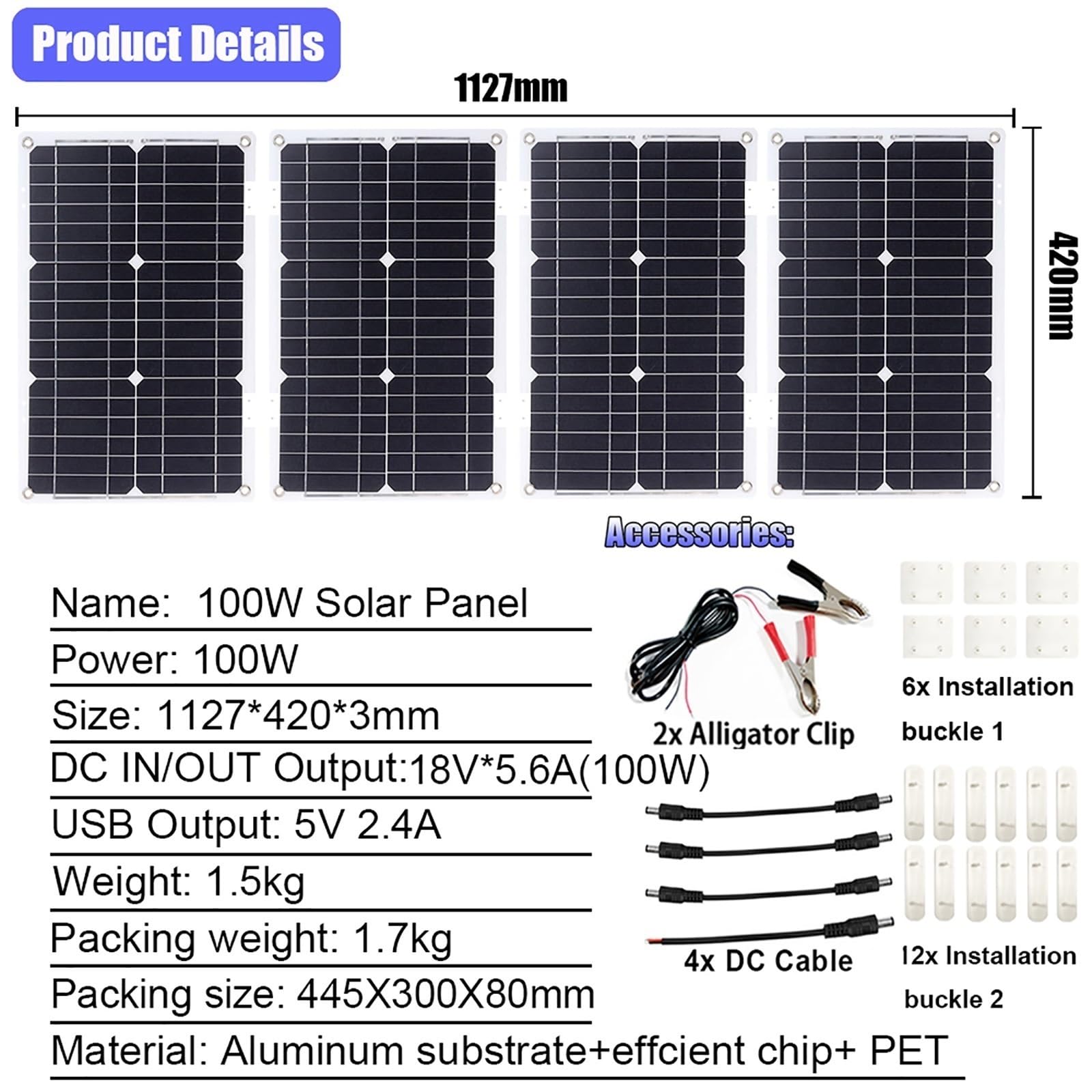 4000W 6000W Kit Completo De Inversor Solar Con Controlador De 50A Y Paneles Solares De 100W Sistema De Red Doméstica Para Sistemas De Generación De Energía Domésticos Y Exteriores(6000W,12V-220V)