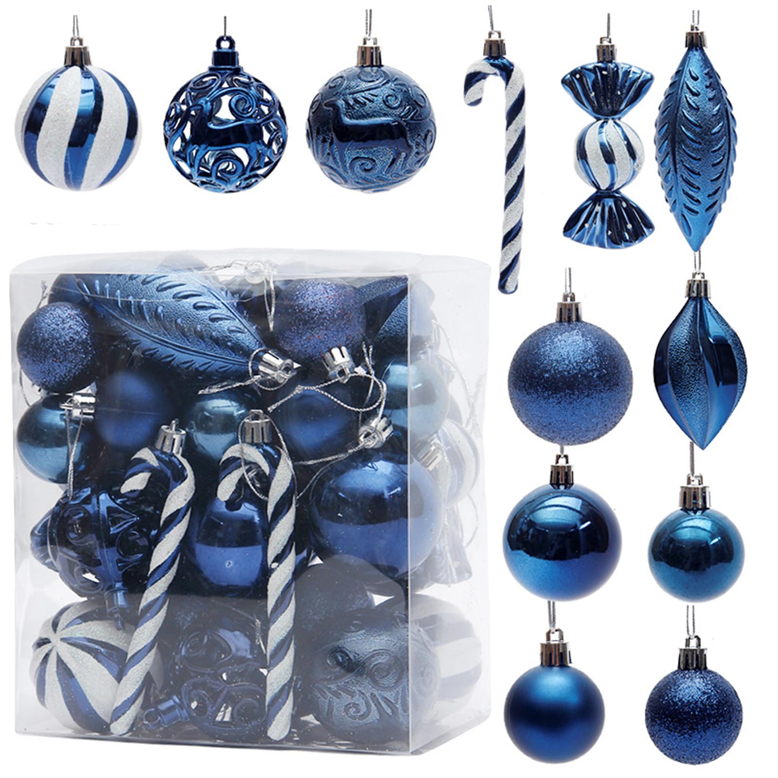 Boules de Noël pour sapin de 40 pièces pour illuminer vos soirées en famille